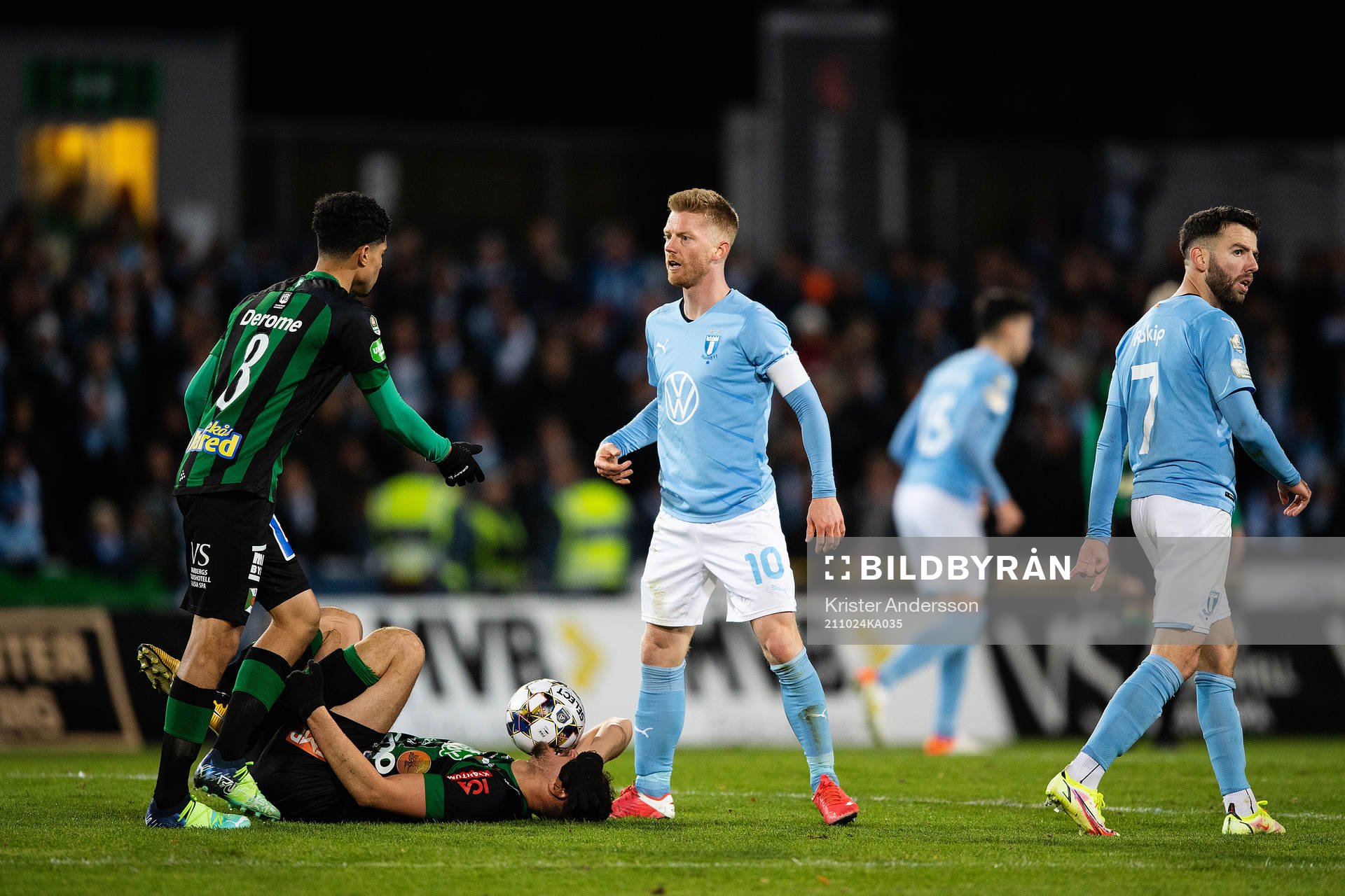 Varbergs Luke le Roux och Malmö FFs Anders Christiansen