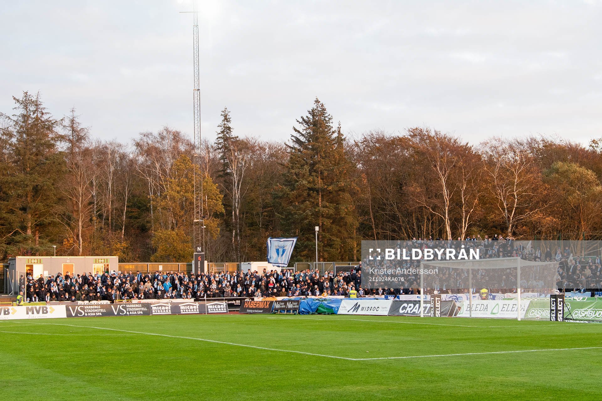 Malmö FFs supportrar före fotbollsmatchen i Allsvenskan