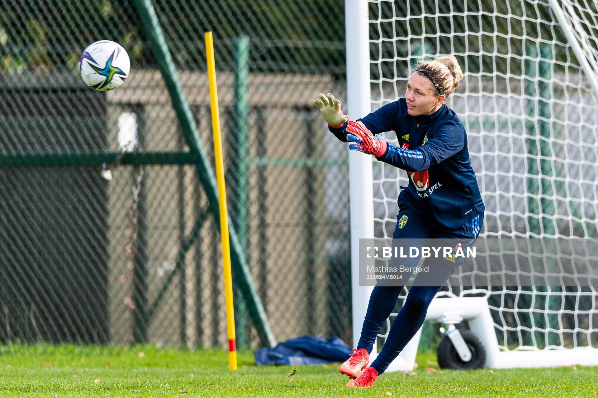 Goalkeeper Jennifer Falk of the Swedish women’s national