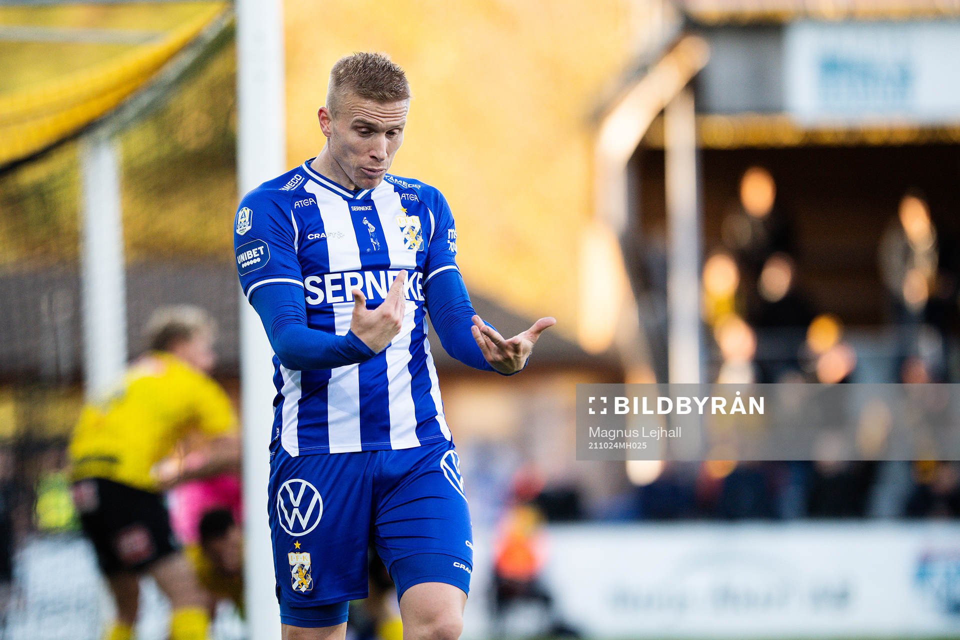 IFK Göteborgs Oscar Wendt reagerar
