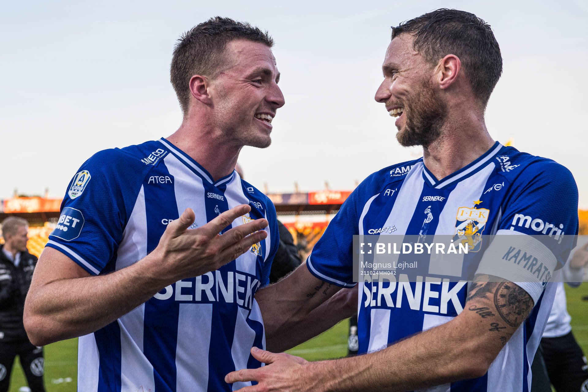 IFK Göteborgs Calle Johansson och Marcus Berg  jublar