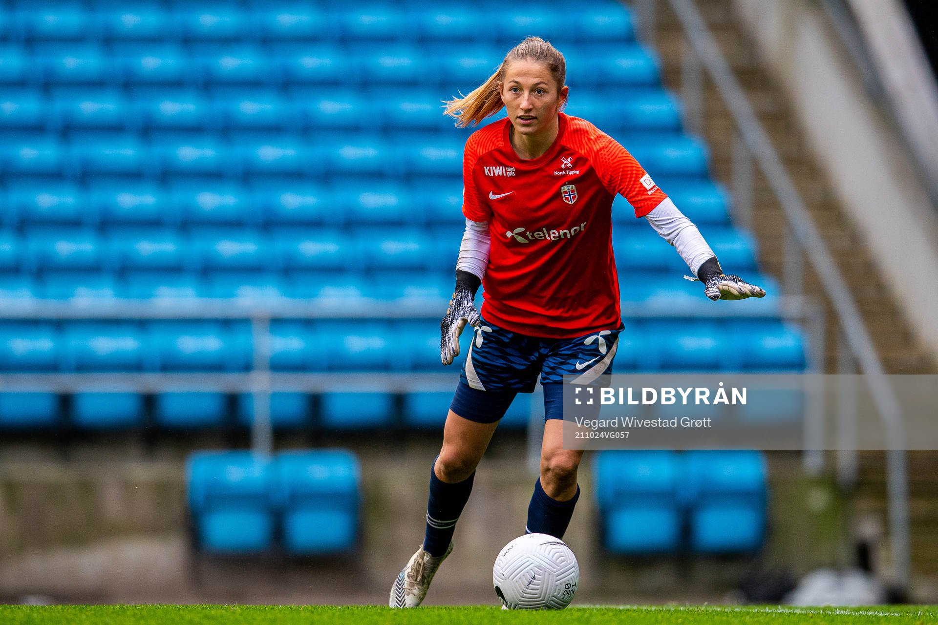 Goalkeeper Cecilie Fiskerstrand of the Norwegian women's