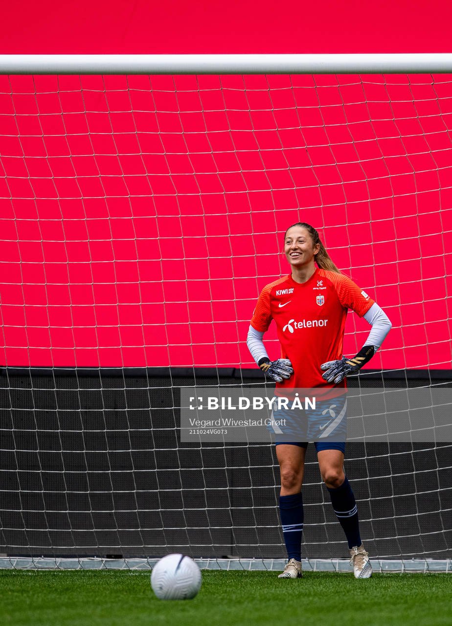 Goalkeeper Cecilie Fiskerstrand of the Norwegian women's