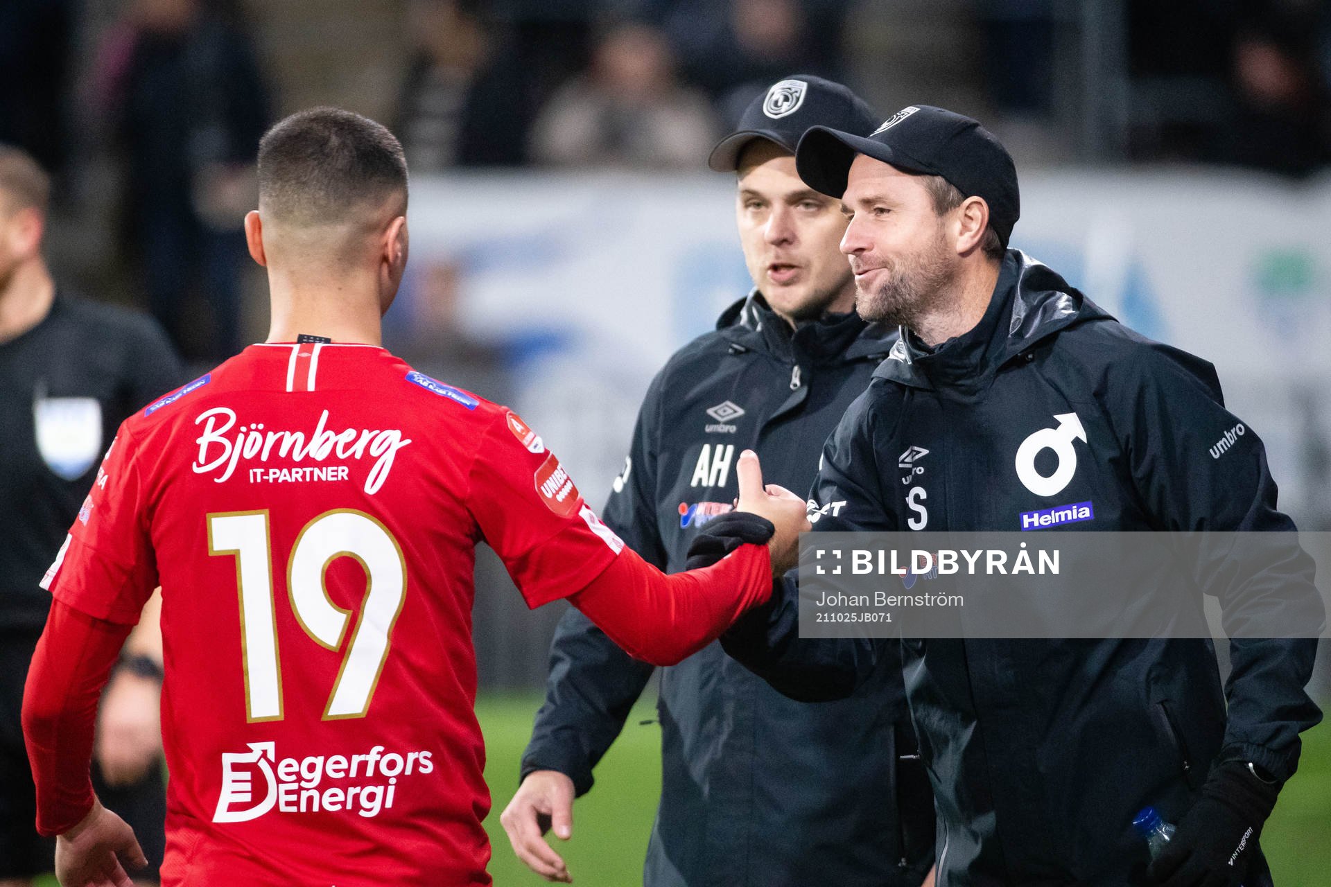 Degerfors Abdelrahman Saidi och tränare Andreas Holmberg
