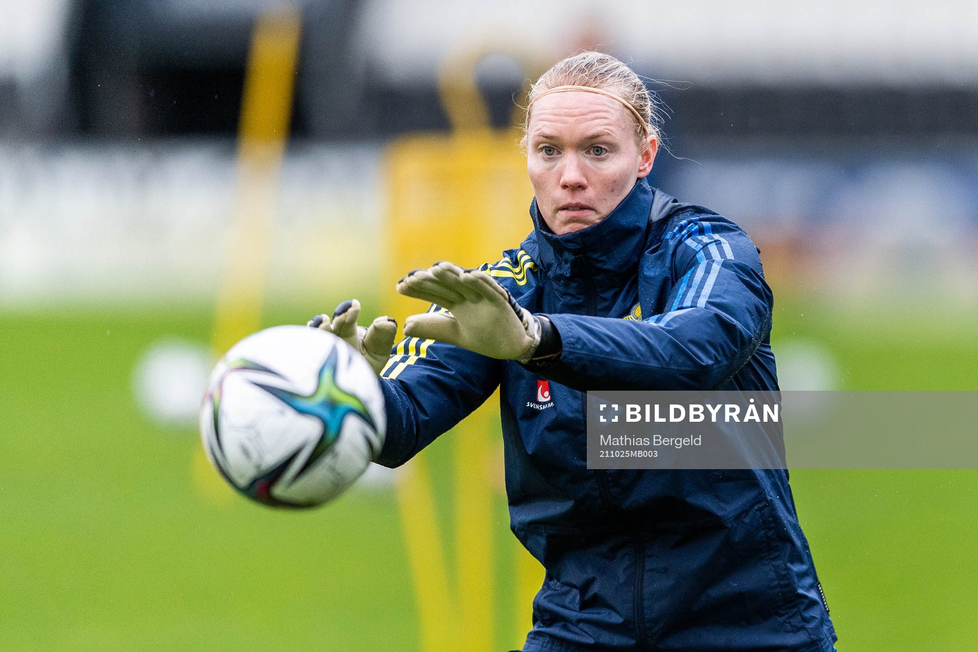 Goalkeeper Hedvig Lindahl of the Swedish women's national