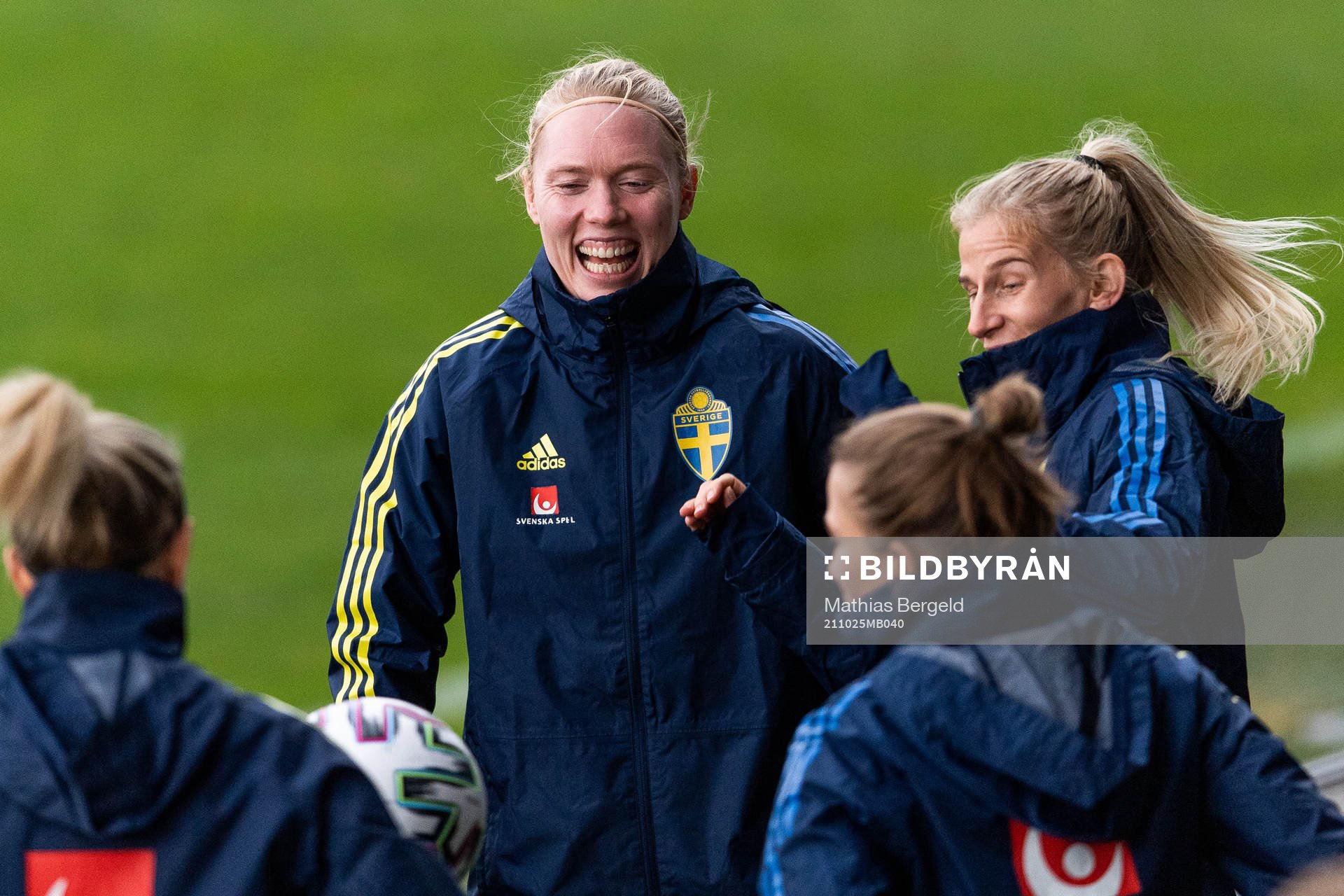 goalkeeper Hedvig Lindahl and Sofia Jakobsson of the