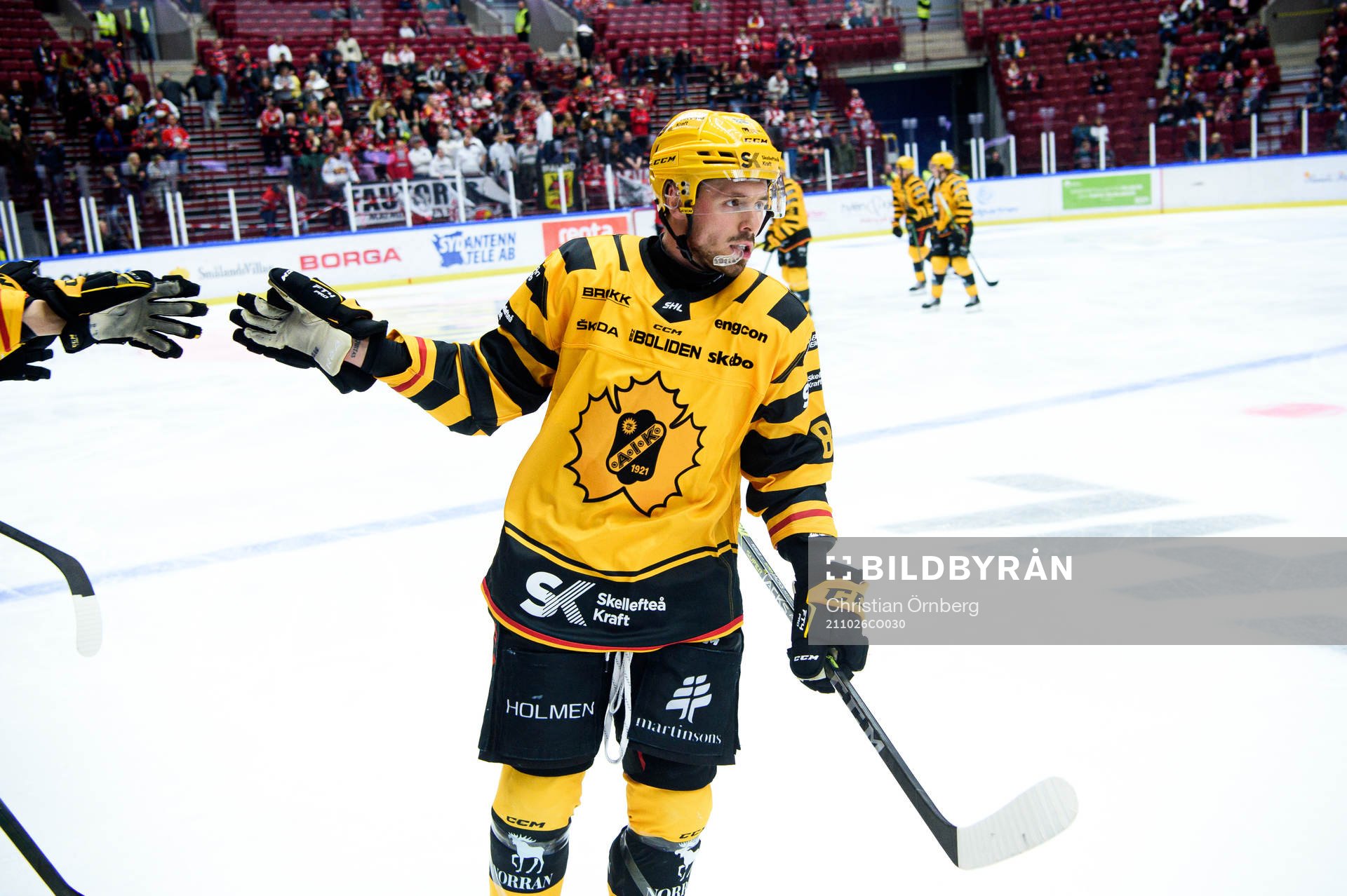 Skellefteås Jayce Hawryluk jublar