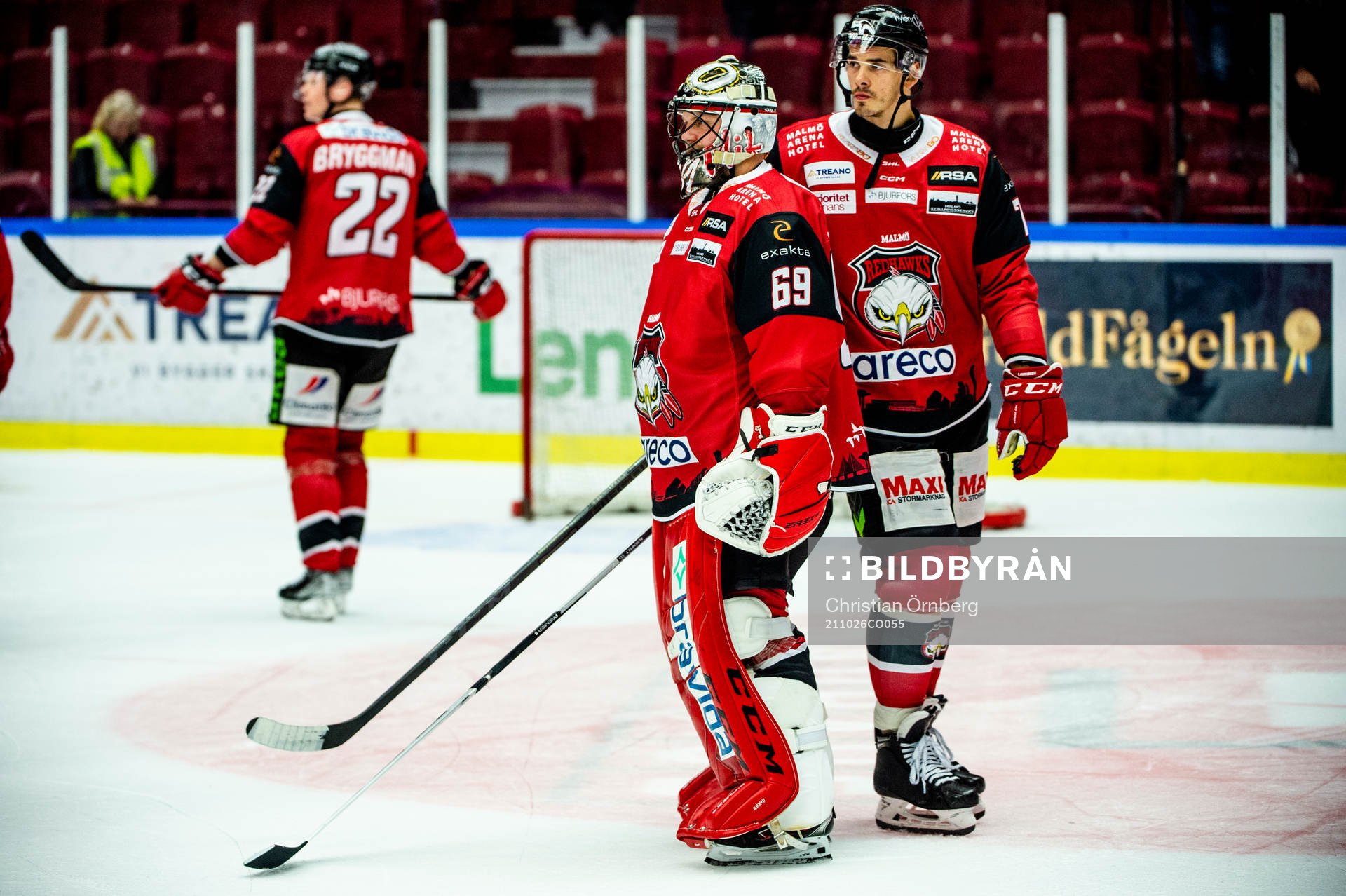 Malmö Redhawks målvakt Oscar Alsenfelt och Oliver