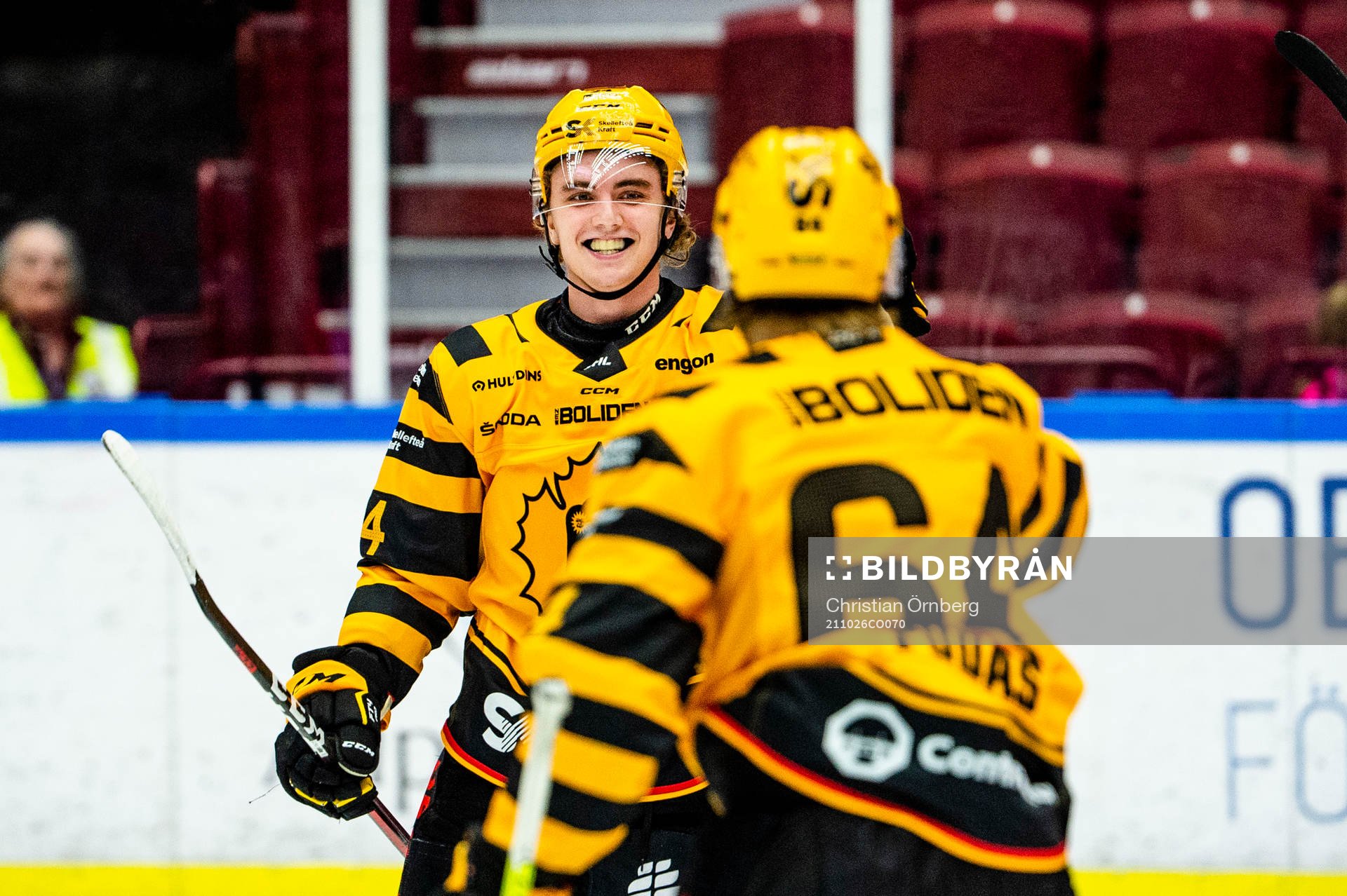 Skellefteås Elias Stenman jublar