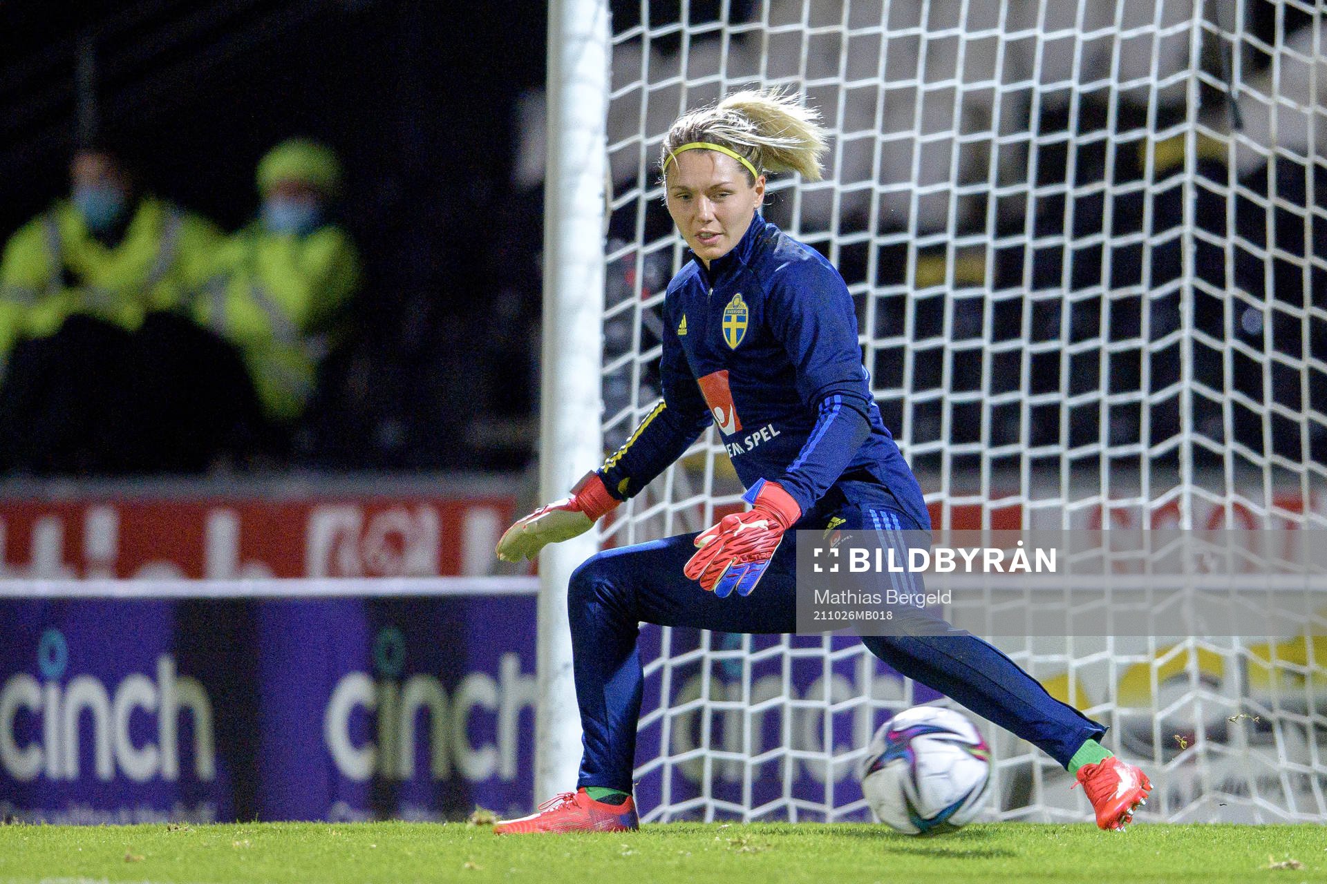 Goalkeeper Jennifer Falk of Sweden