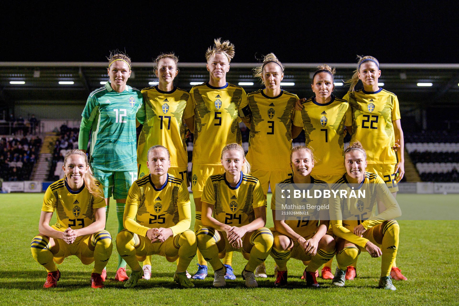 The starting eleven of Sweden