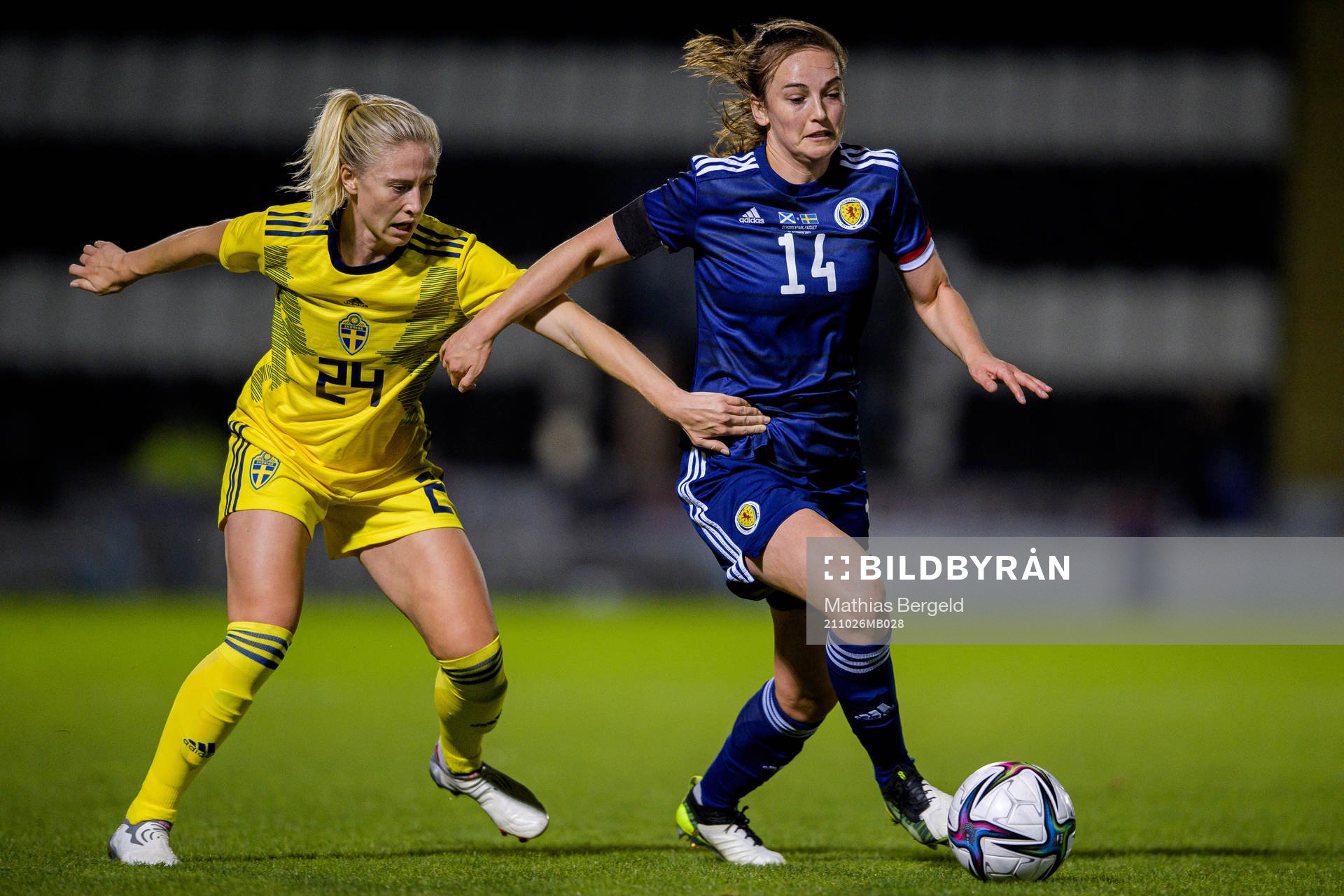 Rebecka Blomqvist of Sweden and Chloe Arthur of Scotland