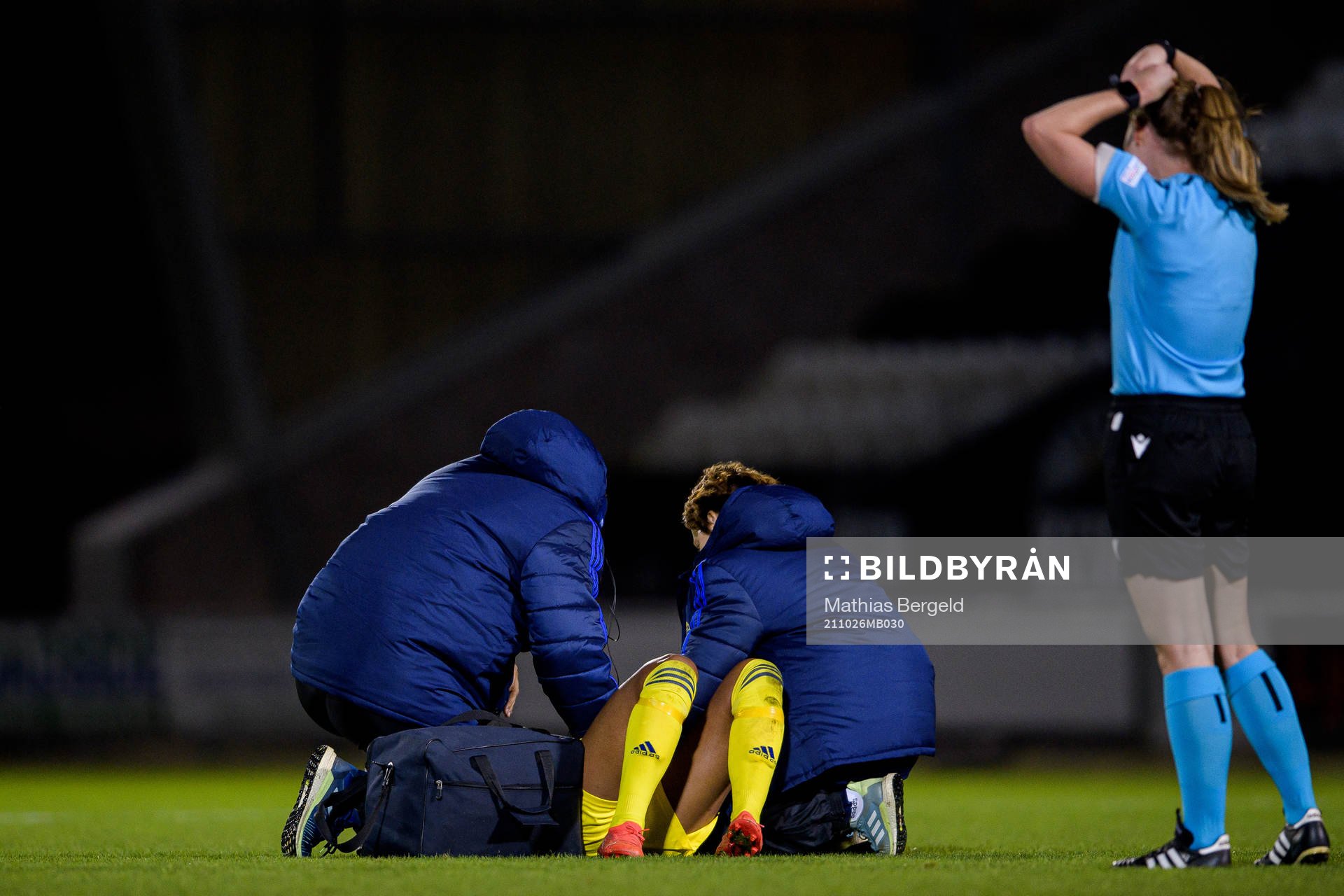 Madelen Janogy of Sweden in pain