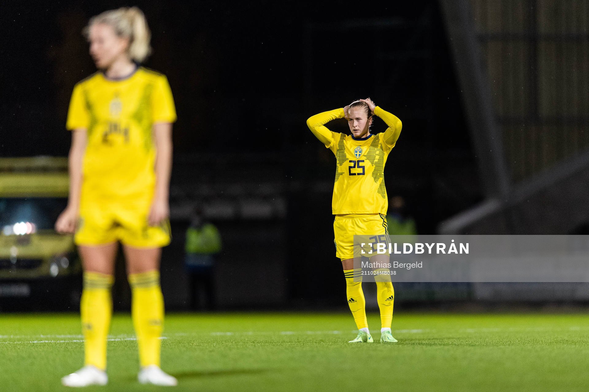 Filippa Curmark of Sweden looks dejected