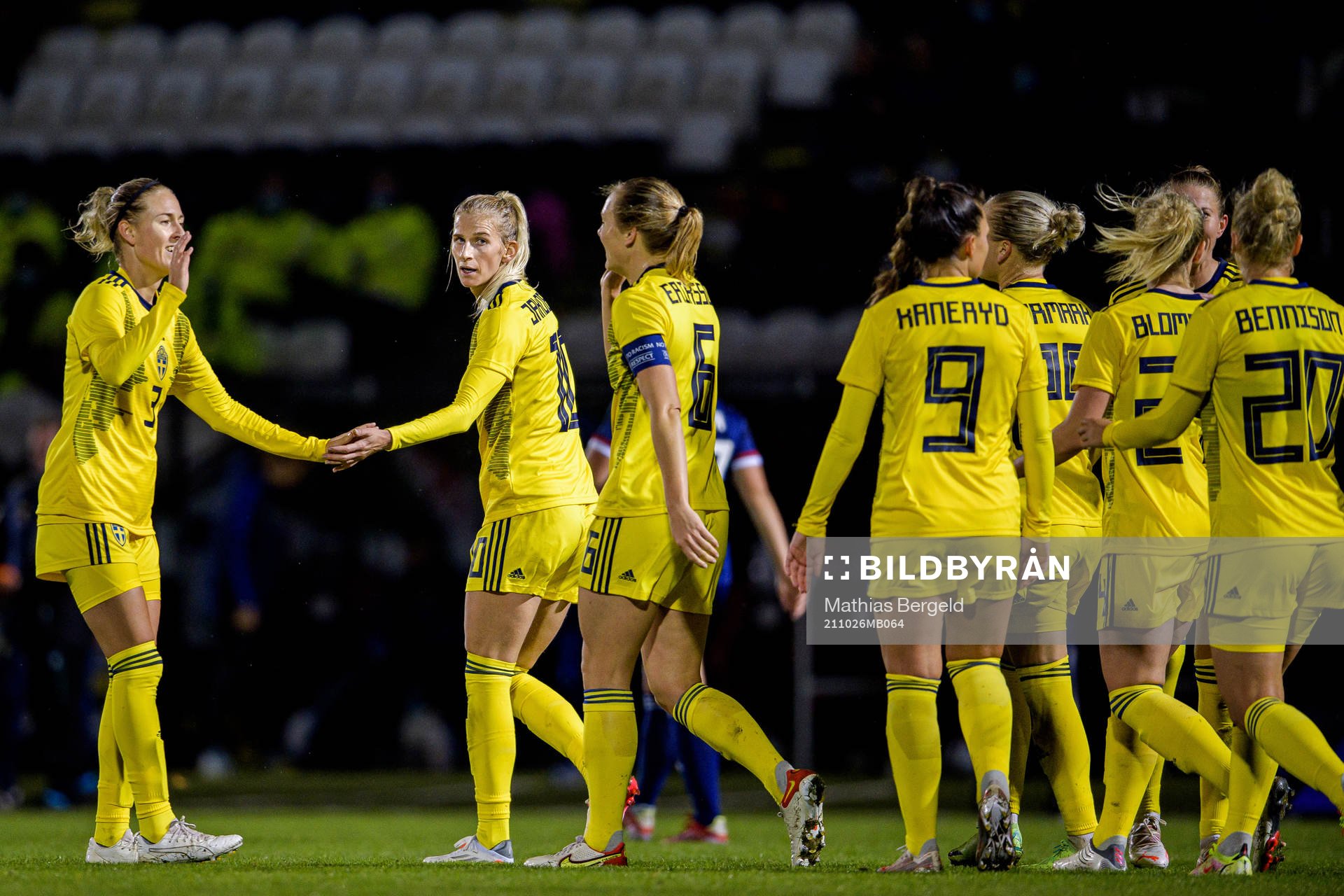Emma Kullberg, Sofia Jakobsson and Magdalena Eriksson of