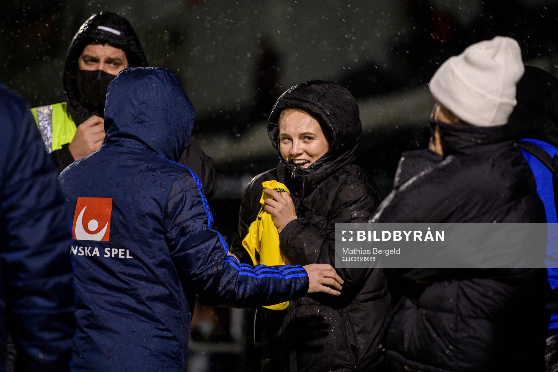 Olivia Schough of Sweden gives away a jersey