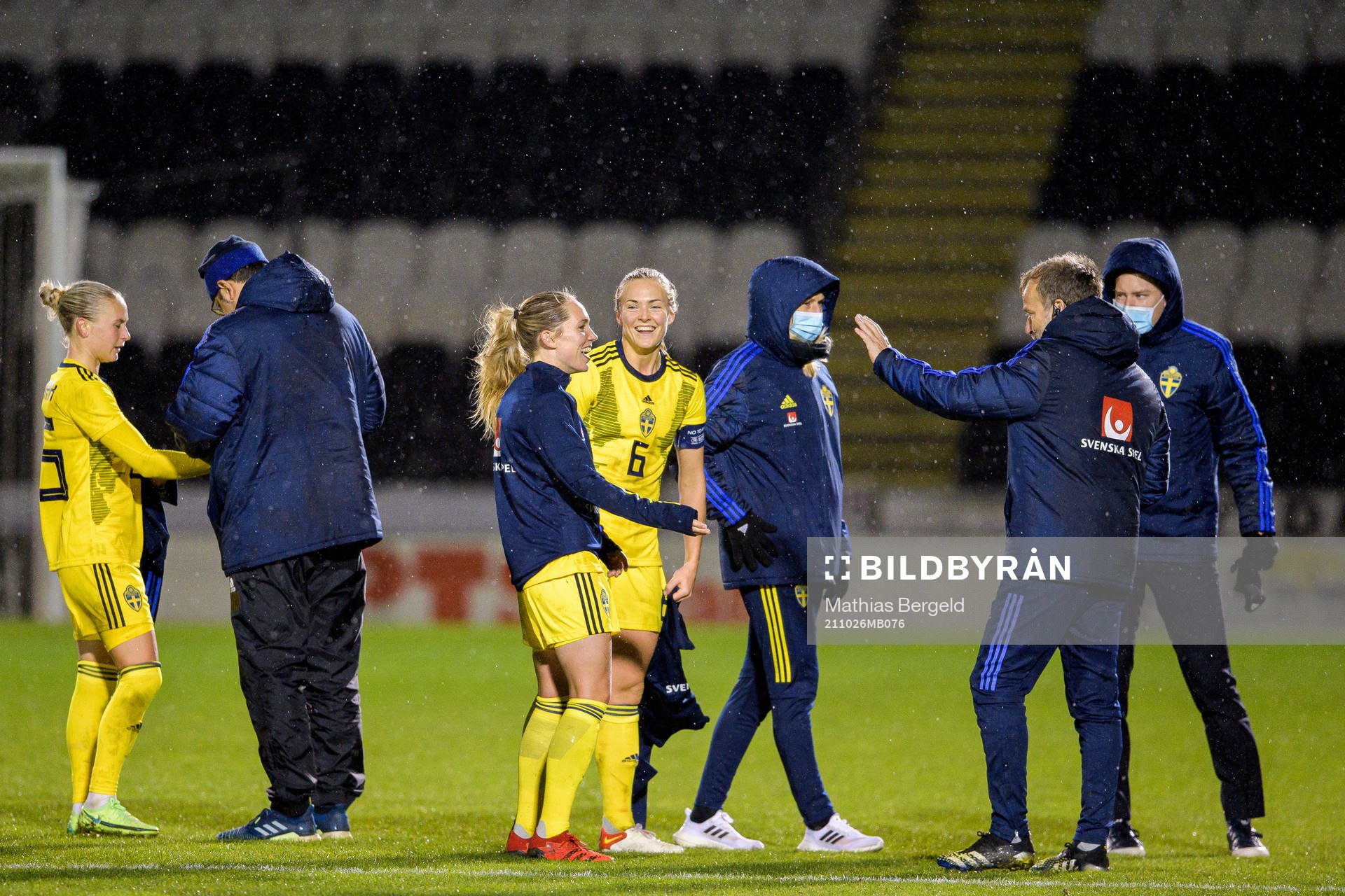 Elin Rubensson and Magdalena Eriksson of Sweden celebrate