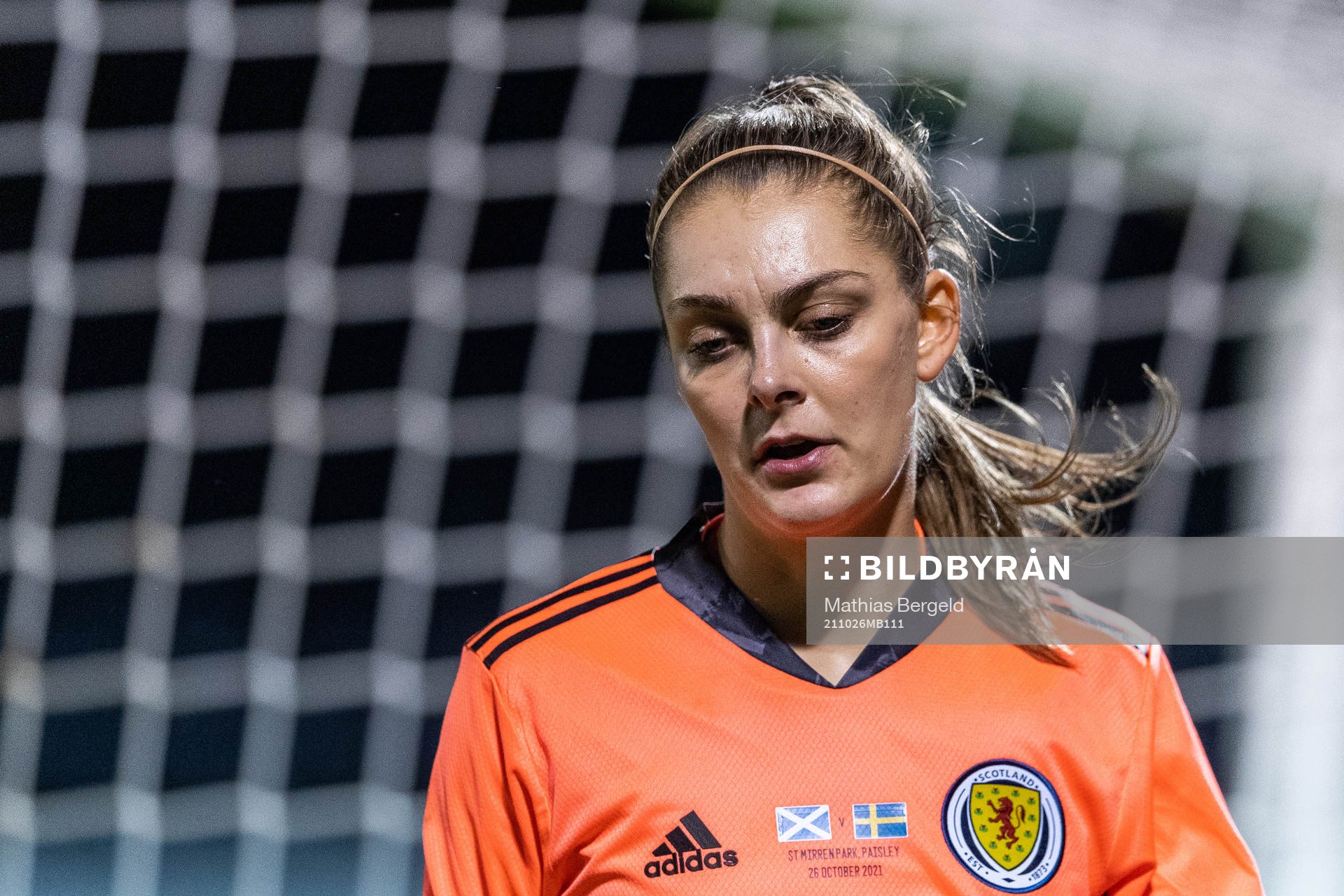 Goalkeeper Jenna Fife of Scotland