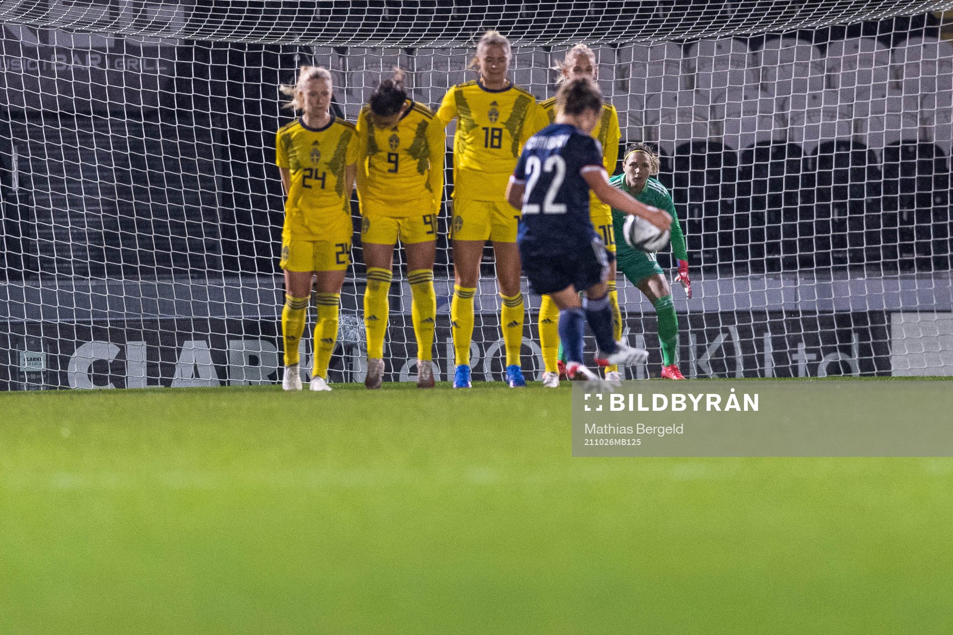 Goalkeeper Jennifer Falk of Sweden