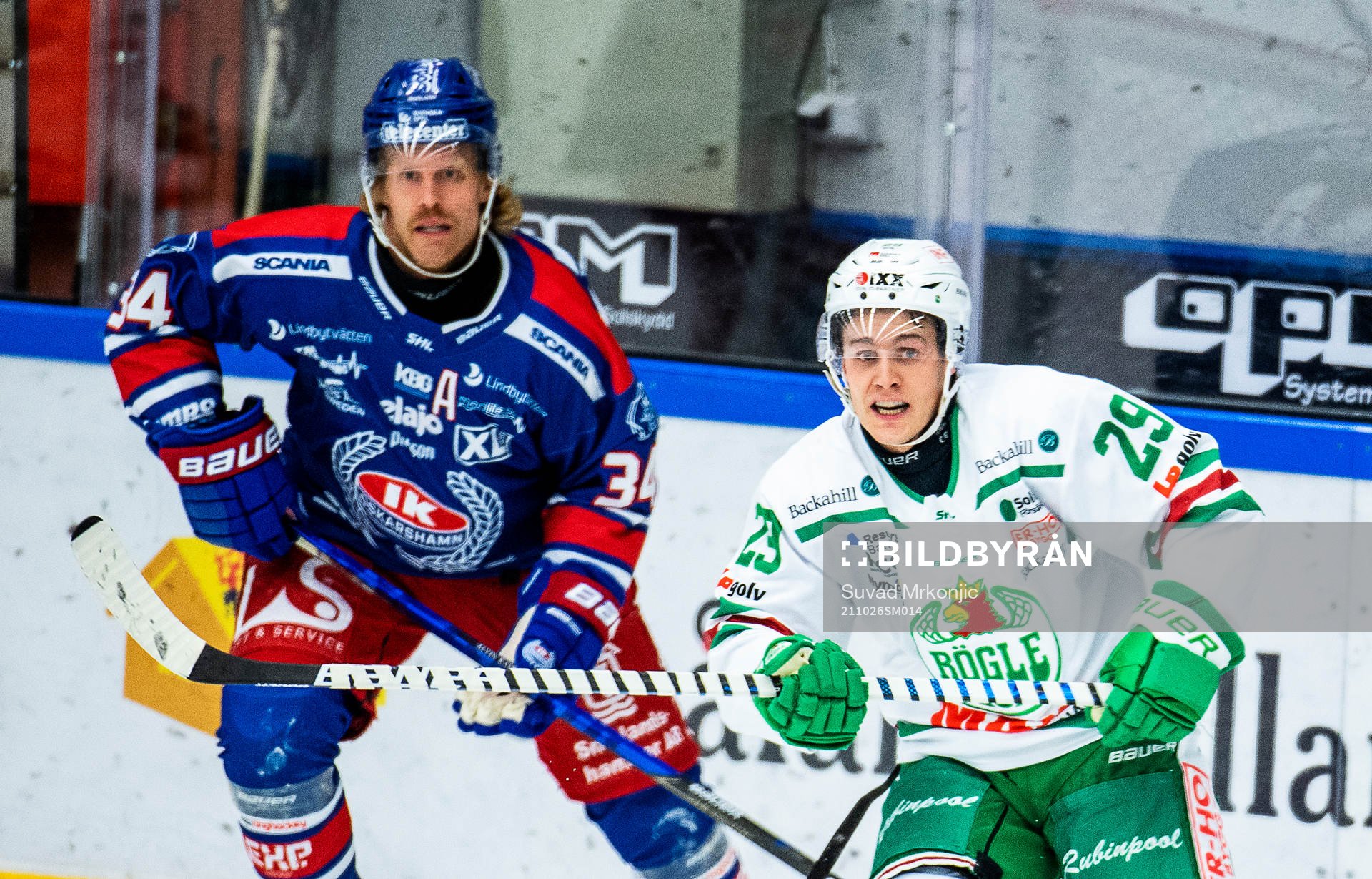 Oskarshamns Philip Samuelsson och Rögles Tyler Kelleher