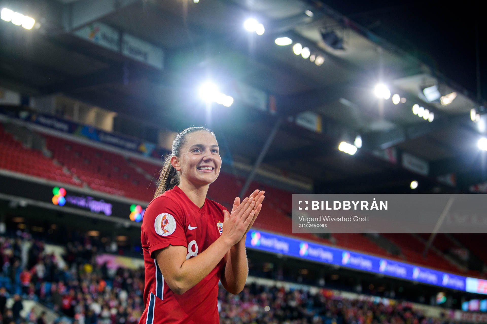 Vilde Bøe Risa of Norway celebrates