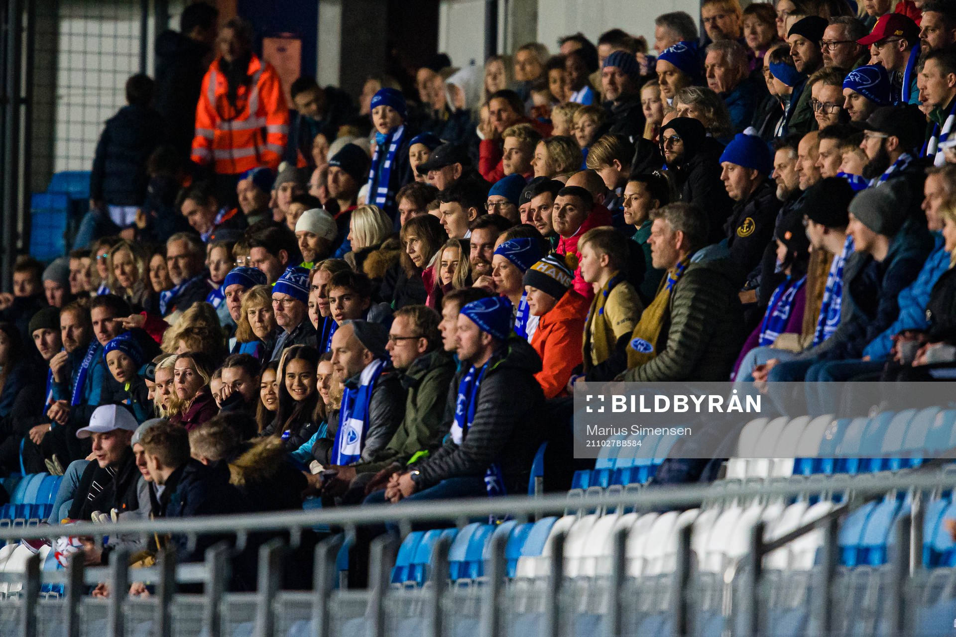 Spectators in the stands