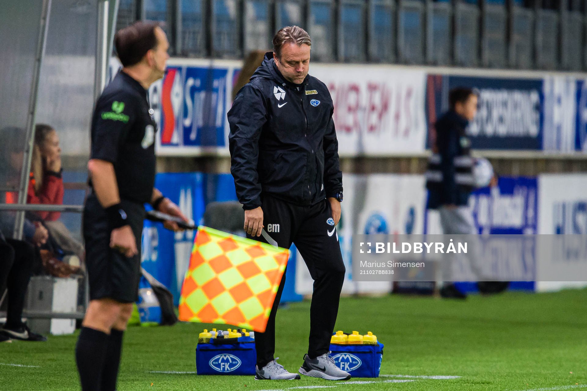Erling Moe, head coach of Molde, looks dejected