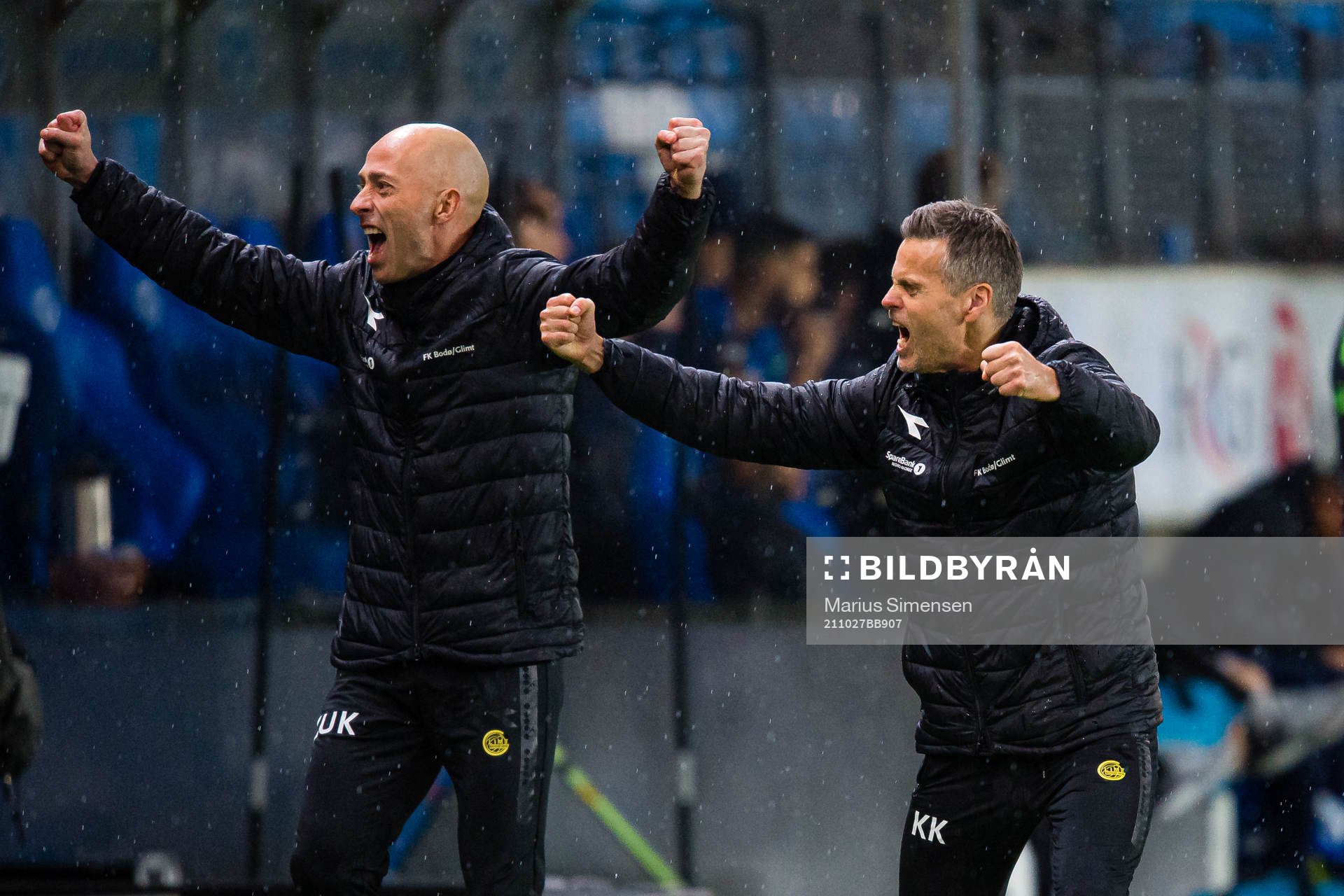 Kjetil Knutsen, head coach of Bodø/Glimt, celebrates at