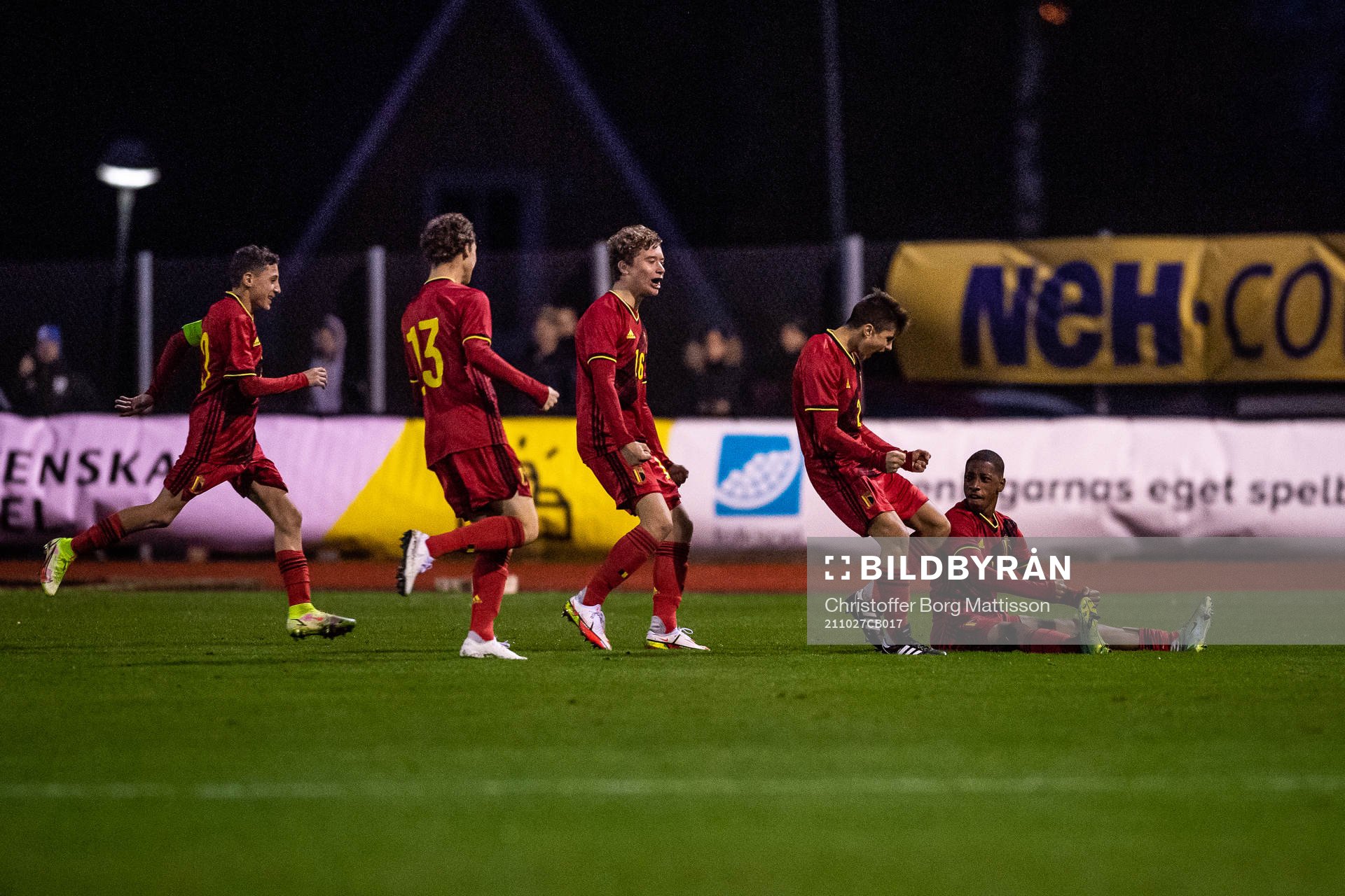 Belgiens Amadou Diallo jublar
