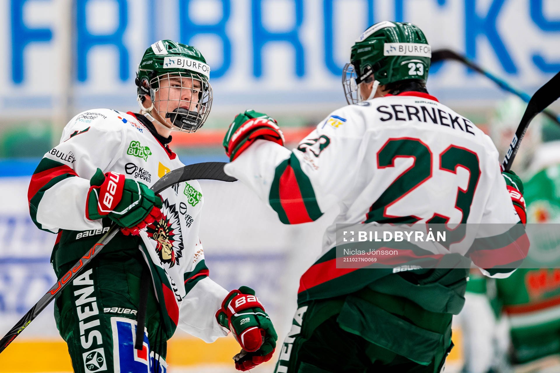 Frölundas Sander Wold jublar