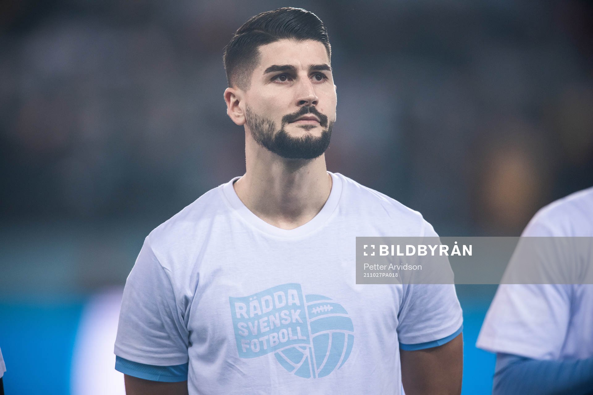 Malmö FFs Antonio Colak med en tröja med trycket