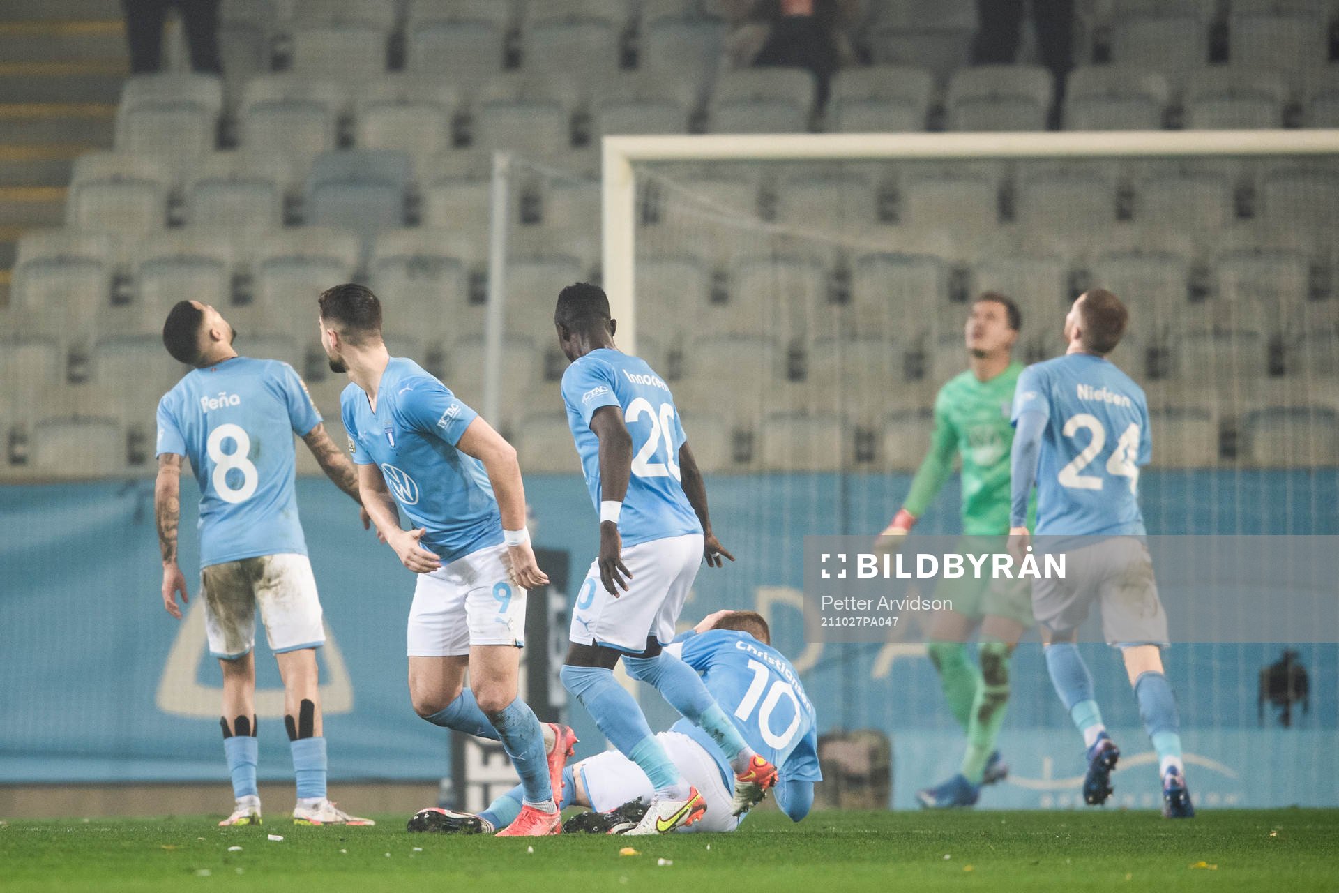 Malmö FFs Anders Christiansen har ont