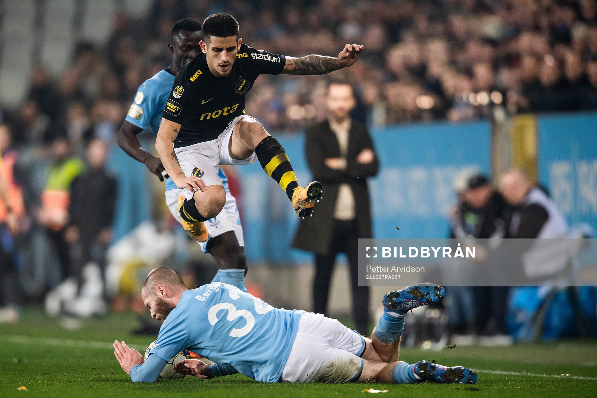 s Nicolas Stefanelli och Malmö FFs Jo Inge Berget