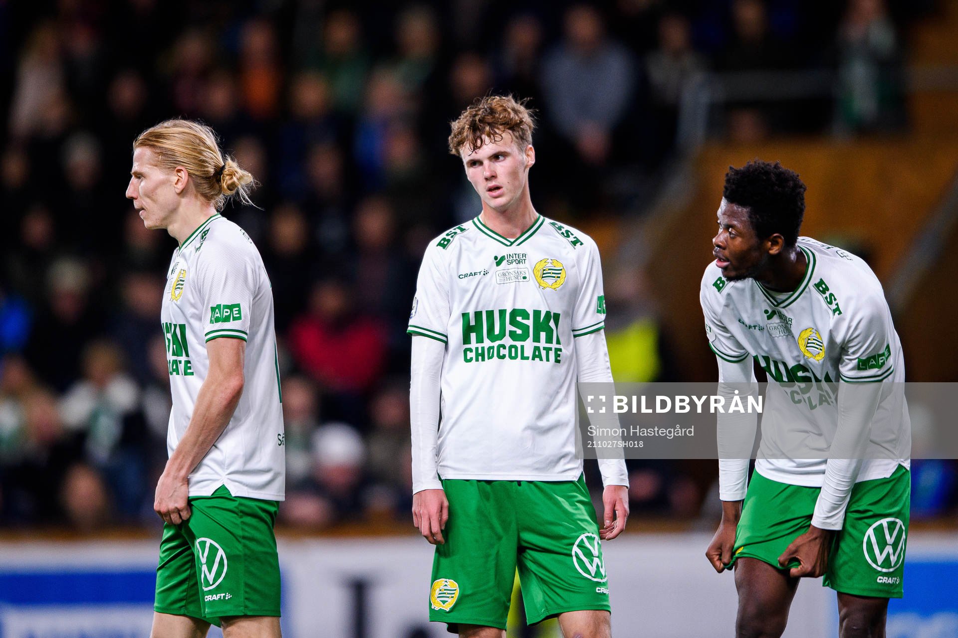 Hammarbys Gustav Ludwigson ,Williot Swedberg och Aziz