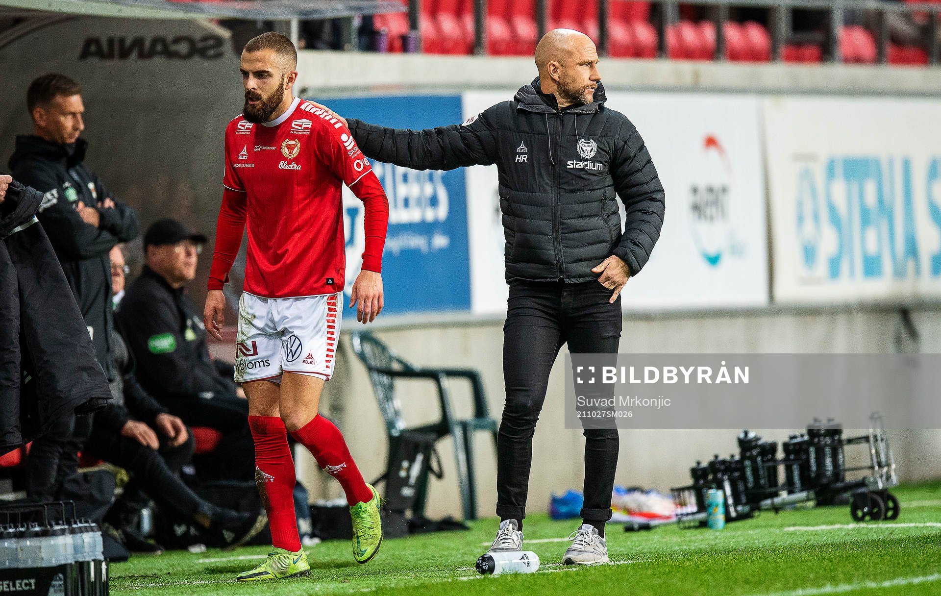 Kalmars Filip Sachpekidis och tränare Henrik Rydström