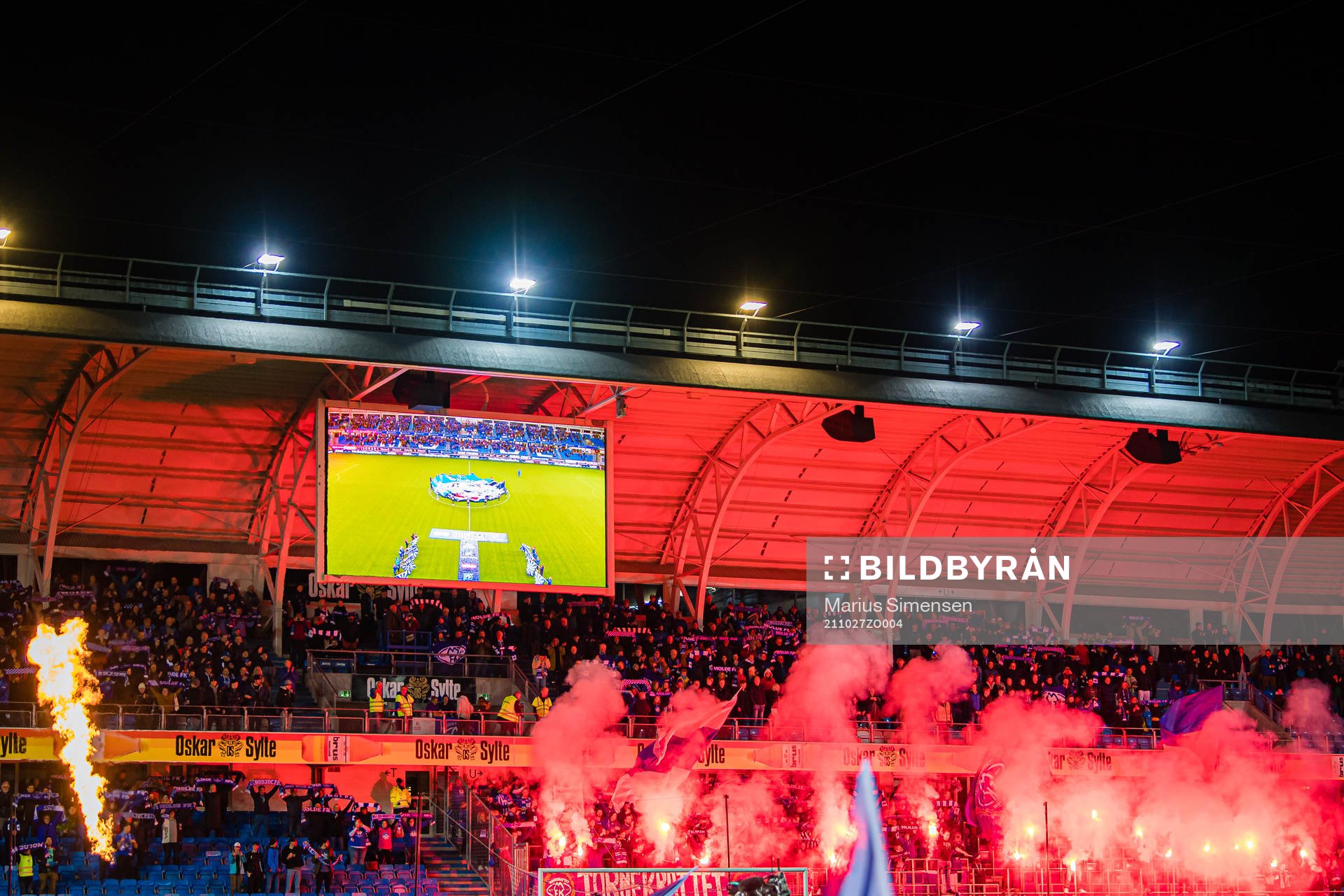 Spectators in the stands