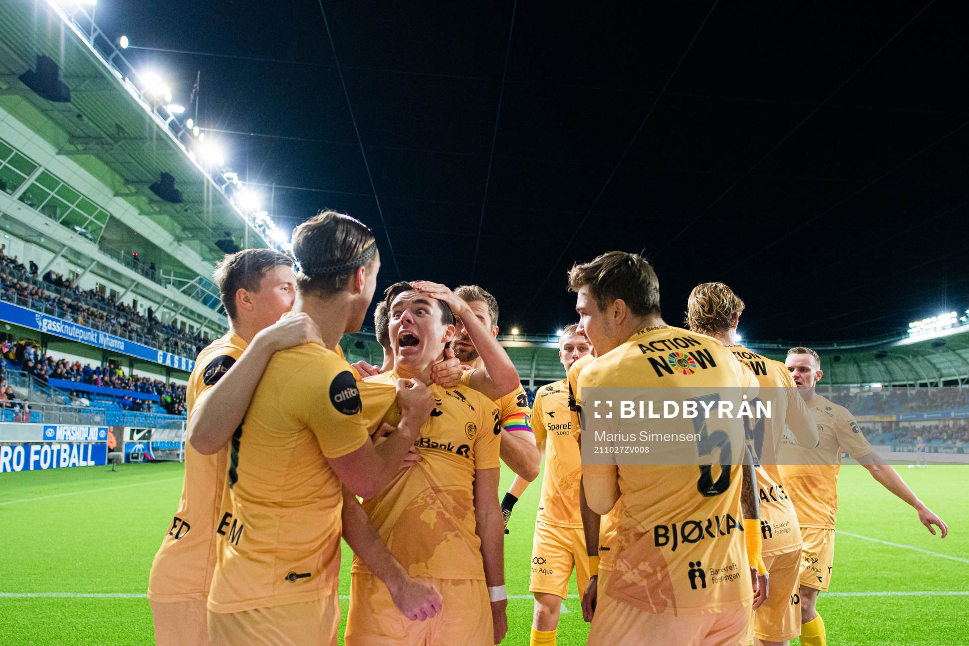 Hugo Vegard Vetlesen of Bodø/Glimt celebrates