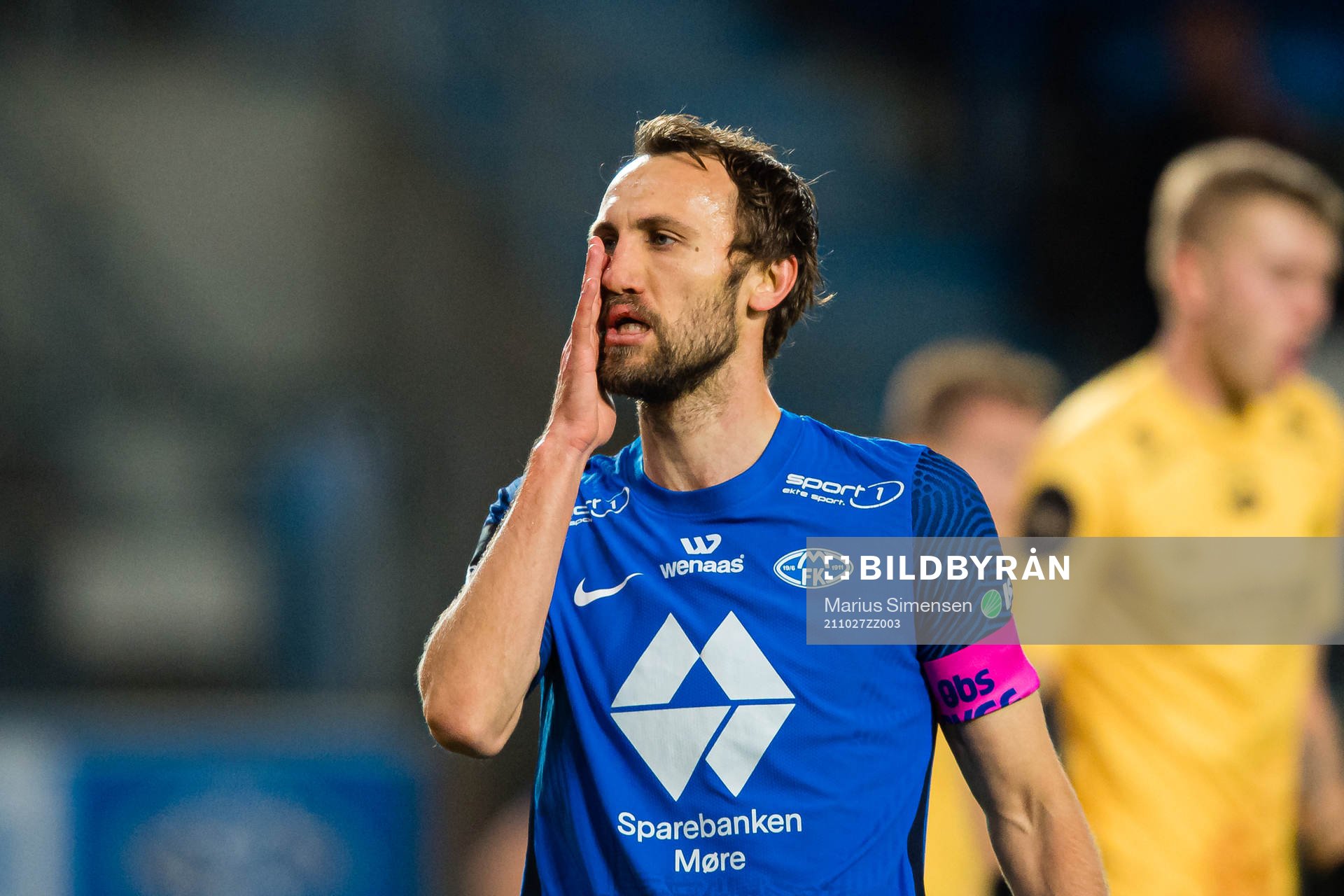 Magnus Wolff Eikrem of Molde looks dejected
