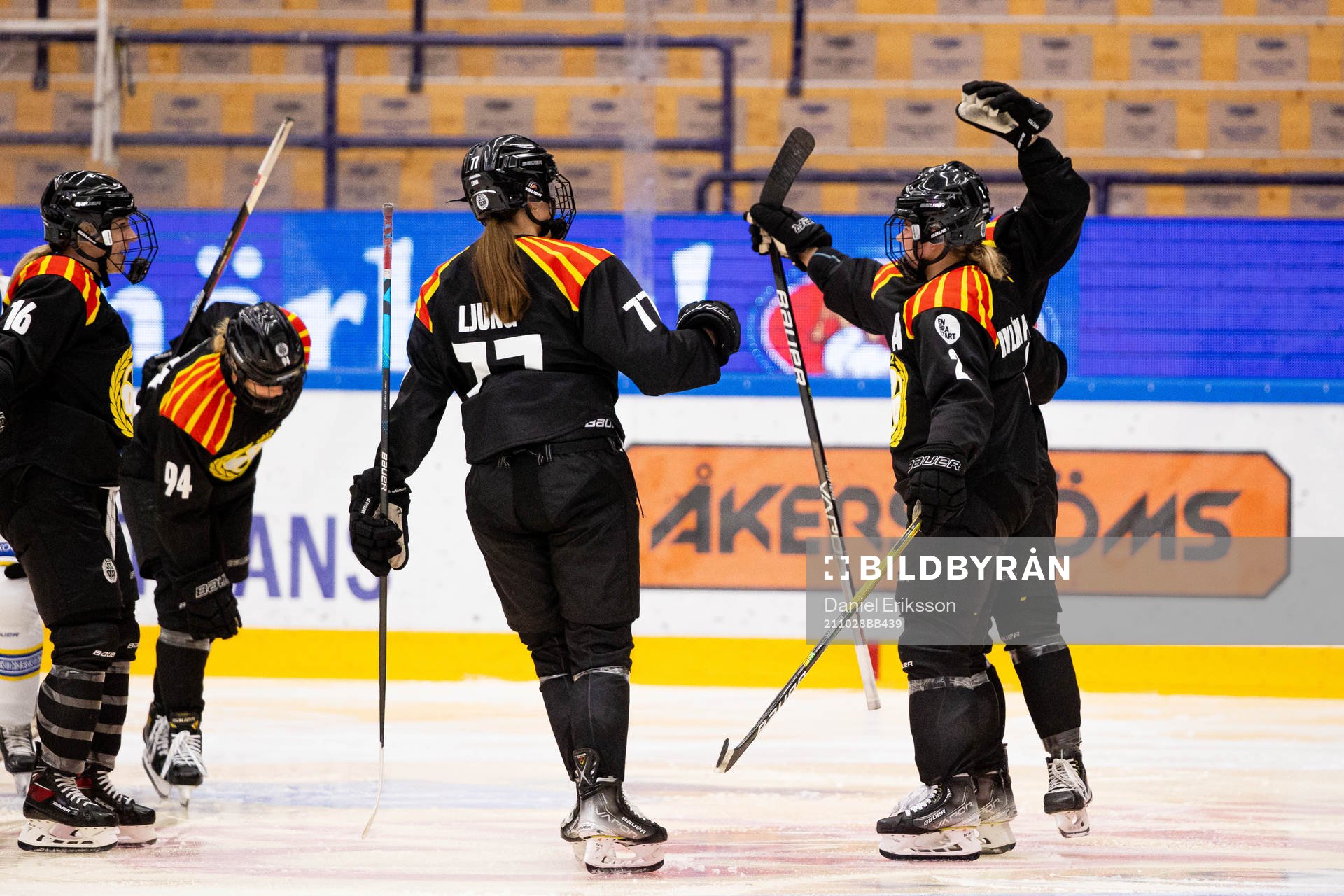 Brynäs spelare jublar