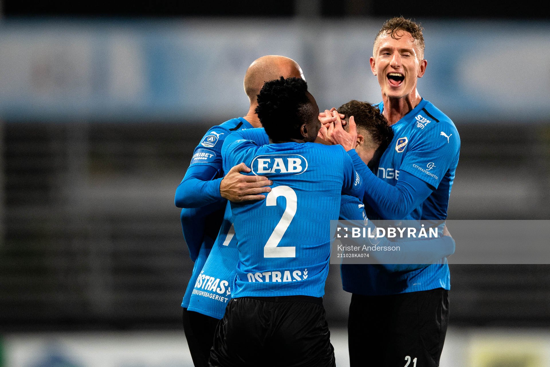 Halmstads spelare jublar