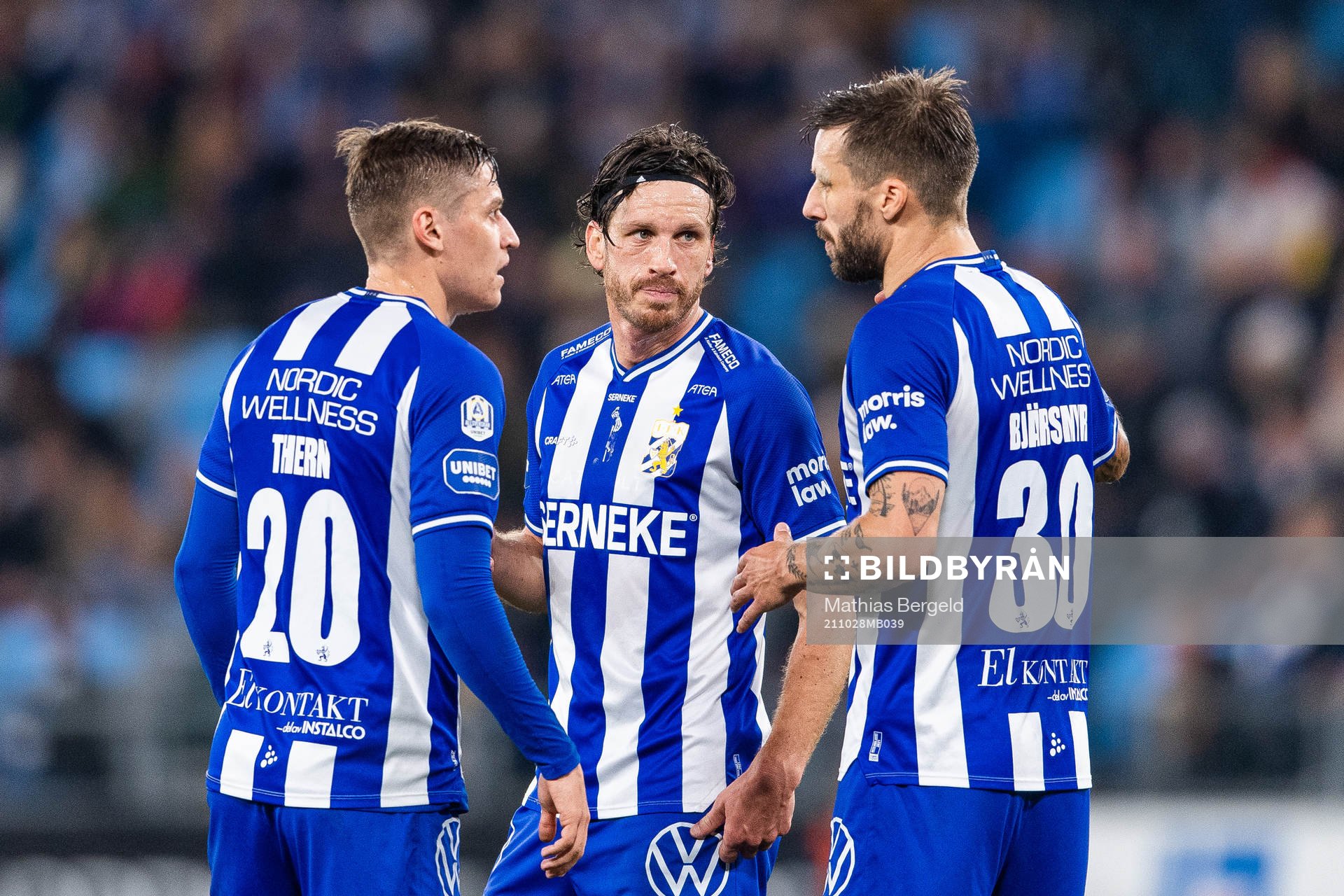IFK Göteborgs Simon Thern, Gustav Svensson och Mattias