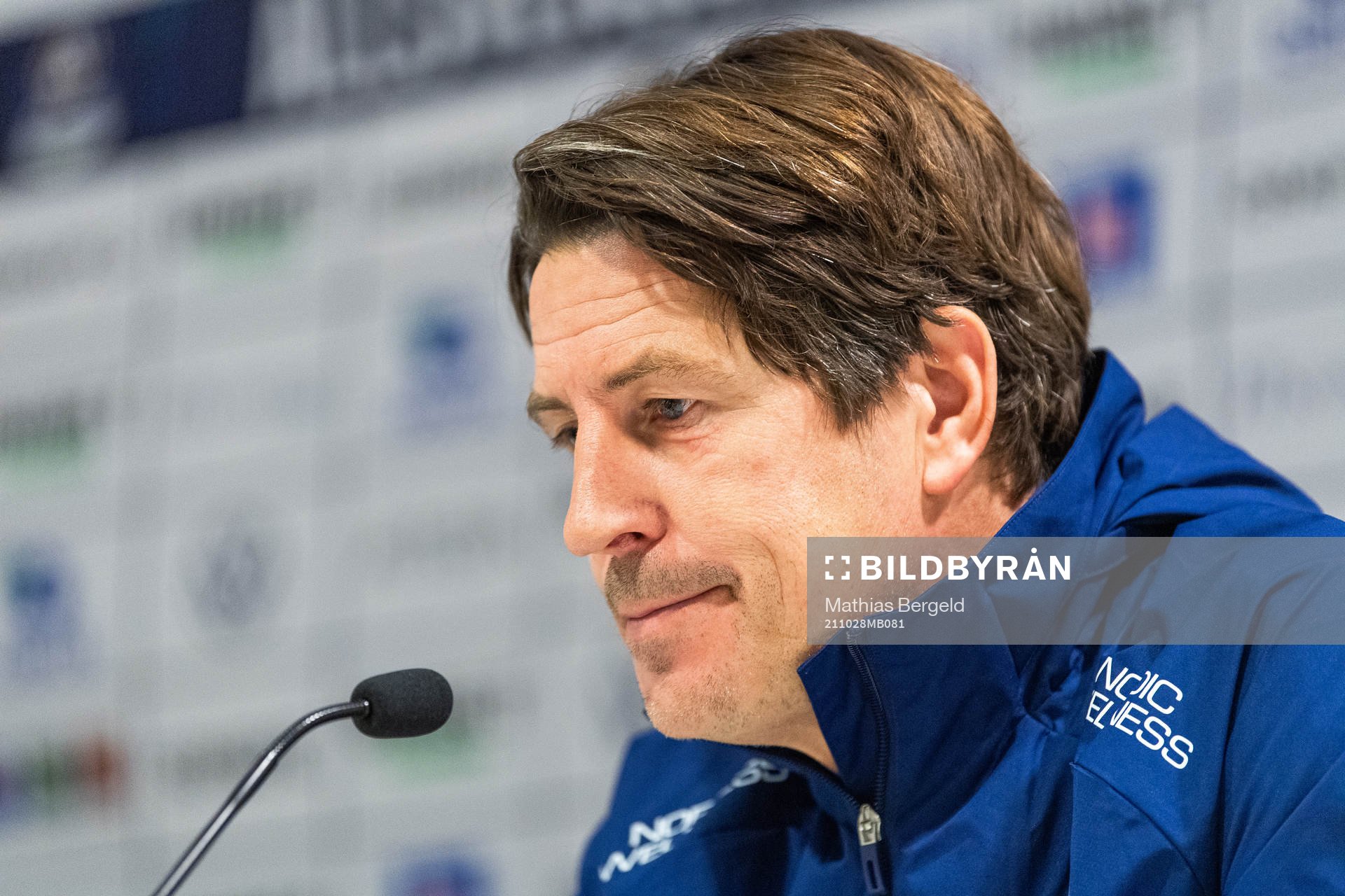 Djurgårdens tränare Thomas Lagerlöf på presskonferensen