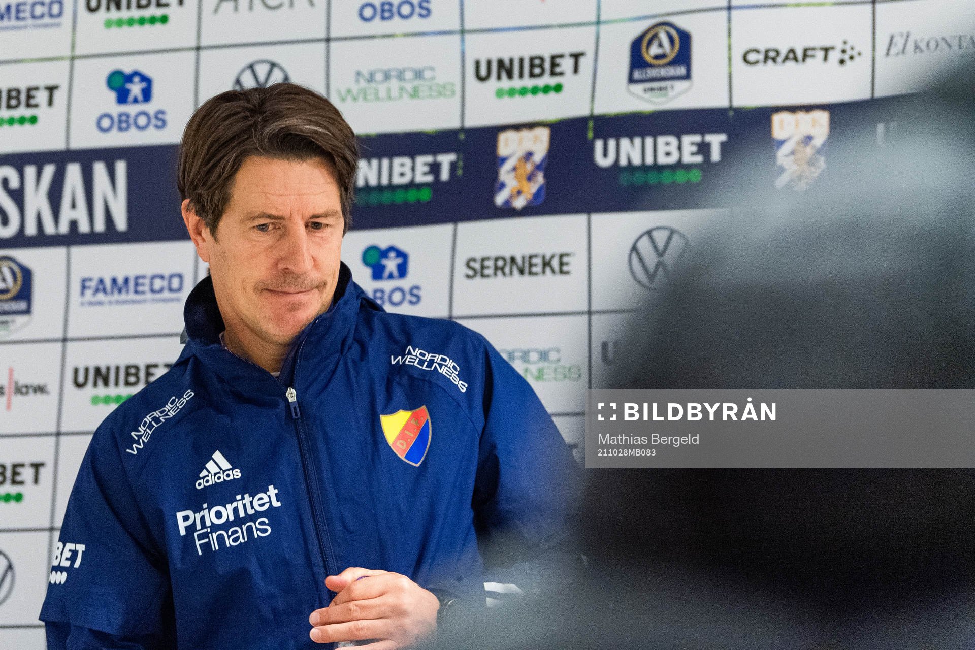 Djurgårdens tränare Thomas Lagerlöf på presskonferensen