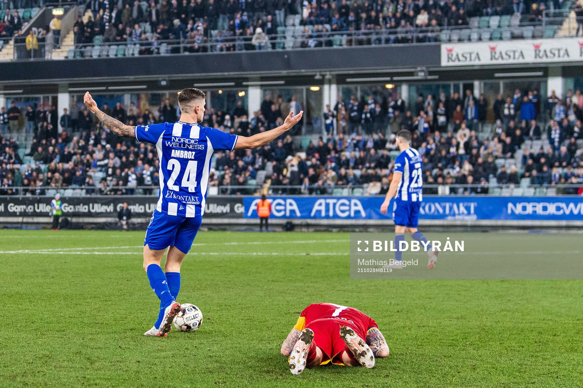 IFK Göteborgs Filip Ambroz reagerar