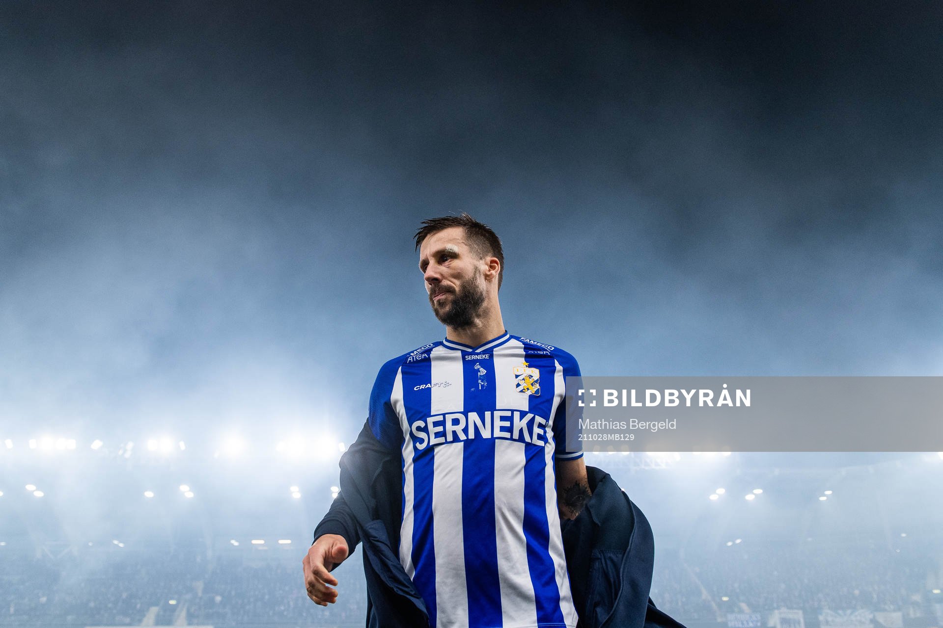 IFK Göteborgs Mattias Bjärsmyr inför fotbollsmatchen i Allsvenskan mellan IFK Göteborg och Djurgården den 28 oktober 2021 i Göteborg.