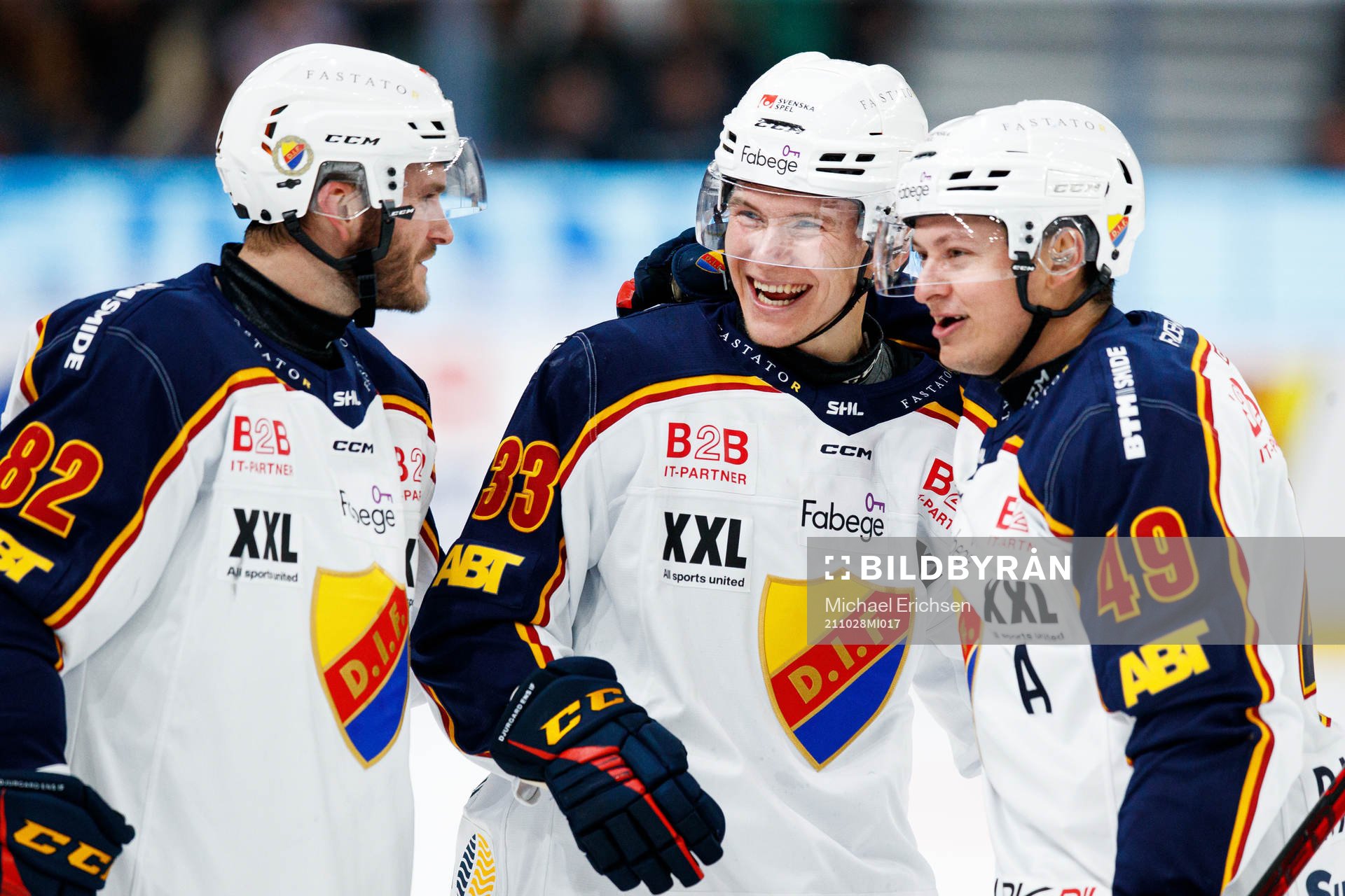 Djurgårdens Paul Carey, Filiph Engsund och Rhett Rakhshani