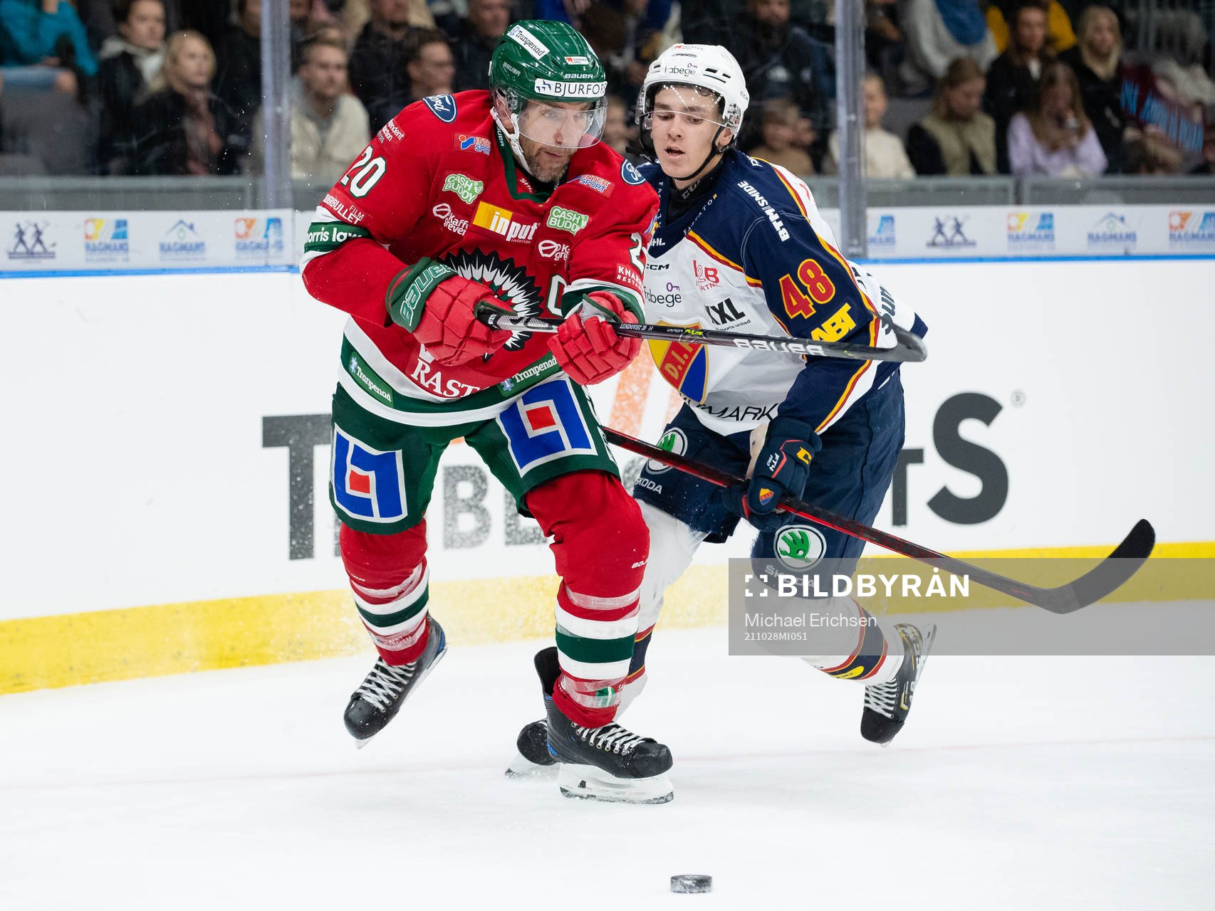 Frölundas Joel Lundqvist och Djurgårdens Pontus Johansson