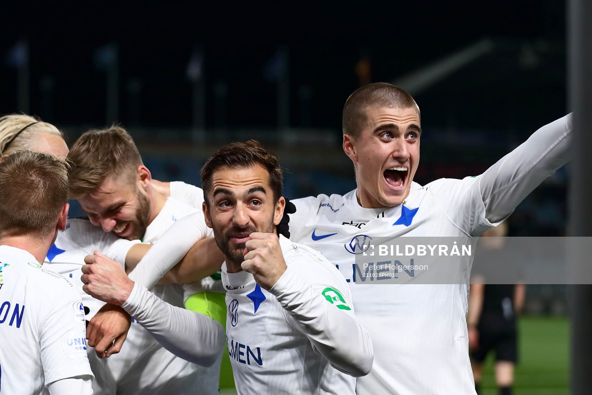 IFK Norrköpings Christopher Telo och målvakt Oscar