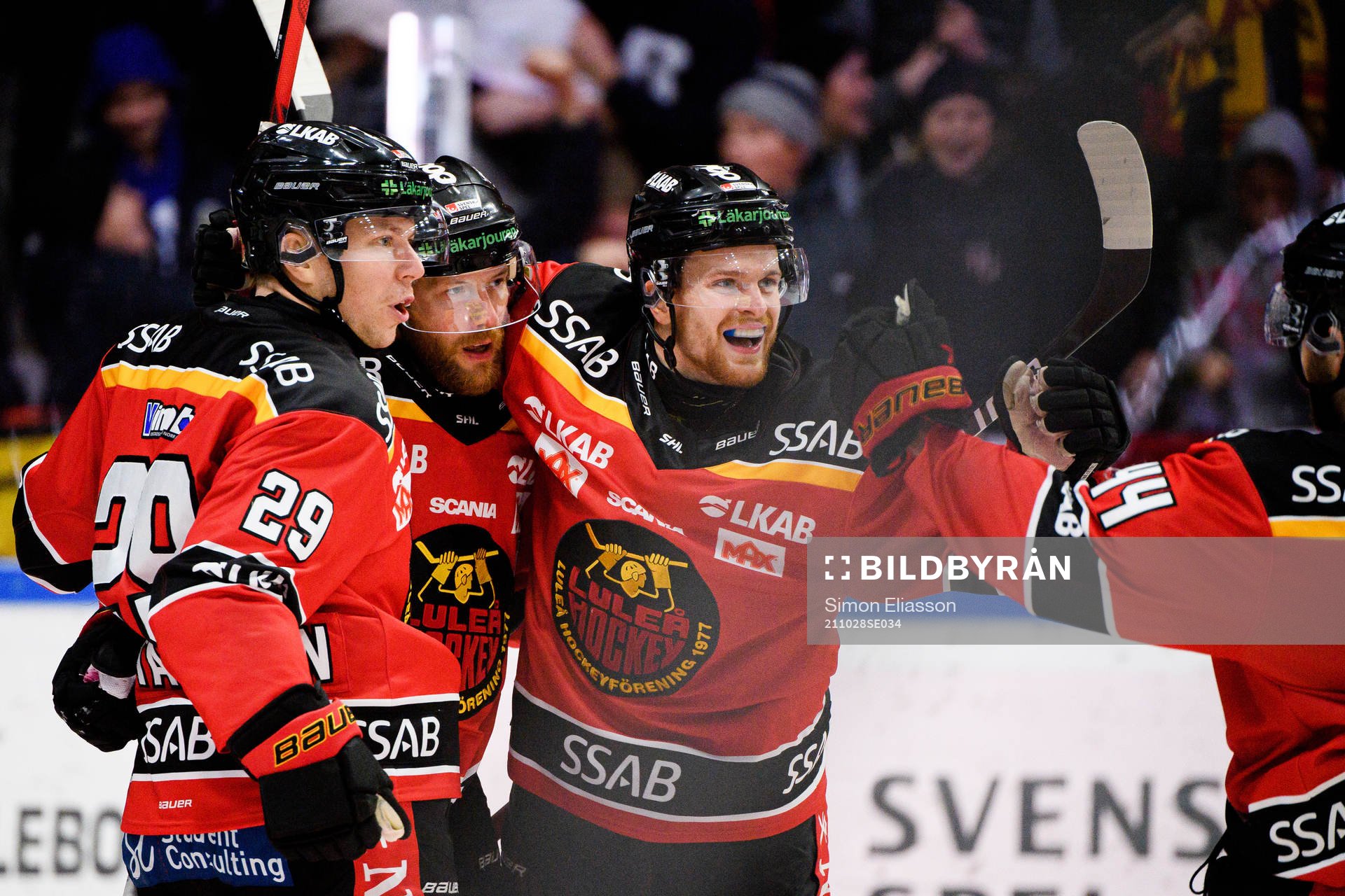 Luleås Erik Gustafsson , Linus Omark och Brendan Shinnimin