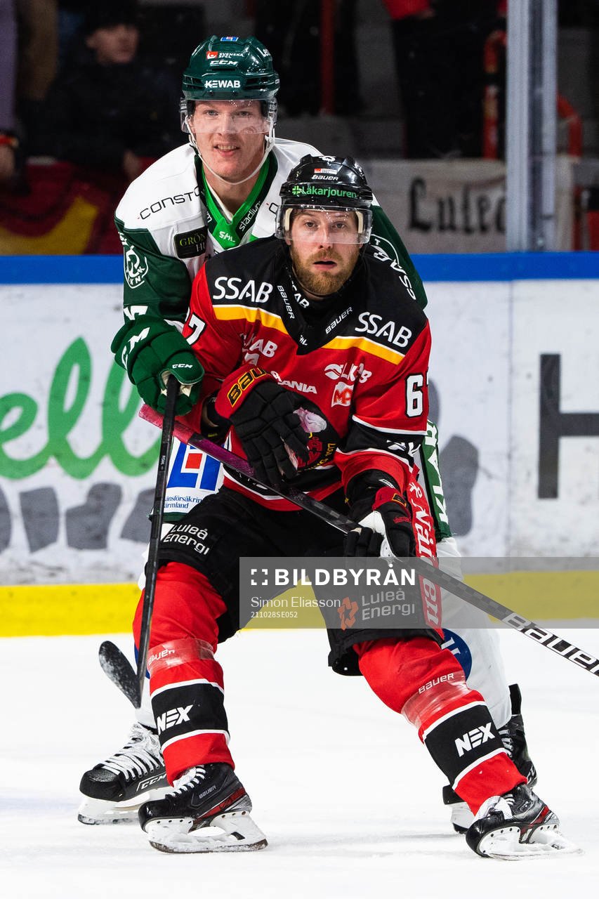 Färjestads Gustav Rydahl och Luleås Linus Omark